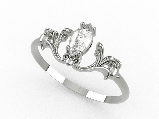 beautiful ring for girls 3D print model