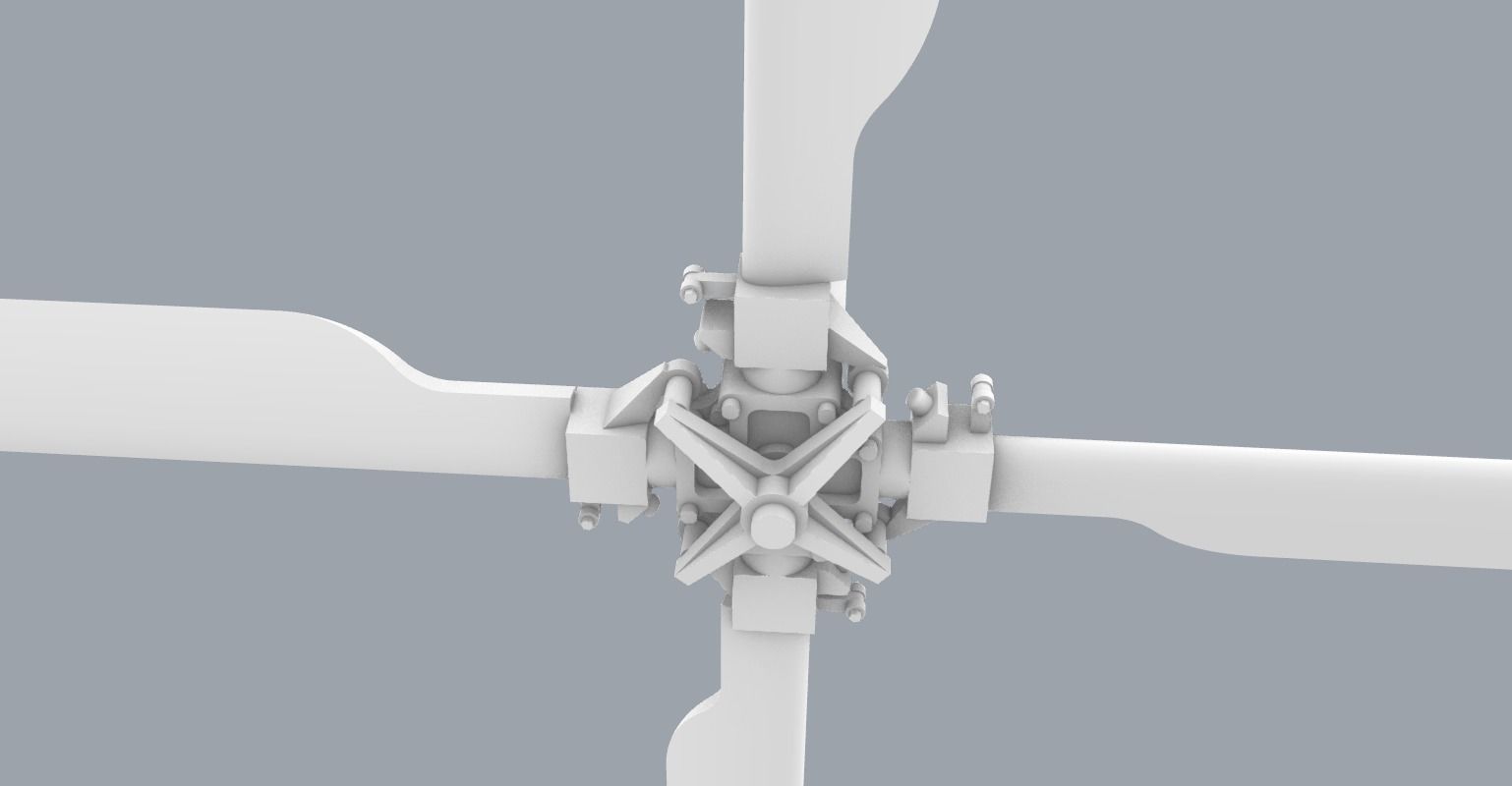 PM Sea King Wessex Tail Rotor 3D print model_8