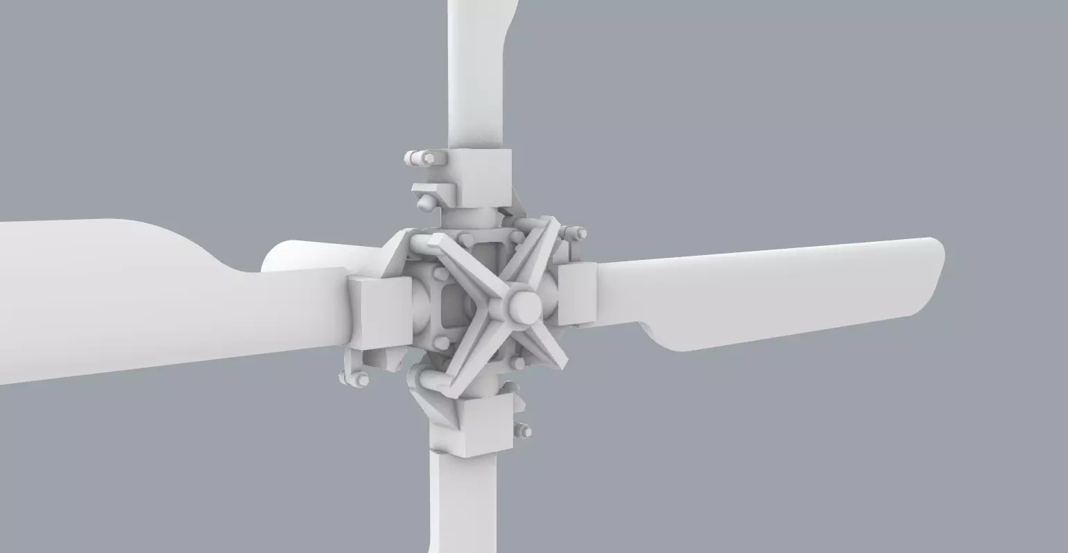 PM Sea King Wessex Tail Rotor 3D print model_0