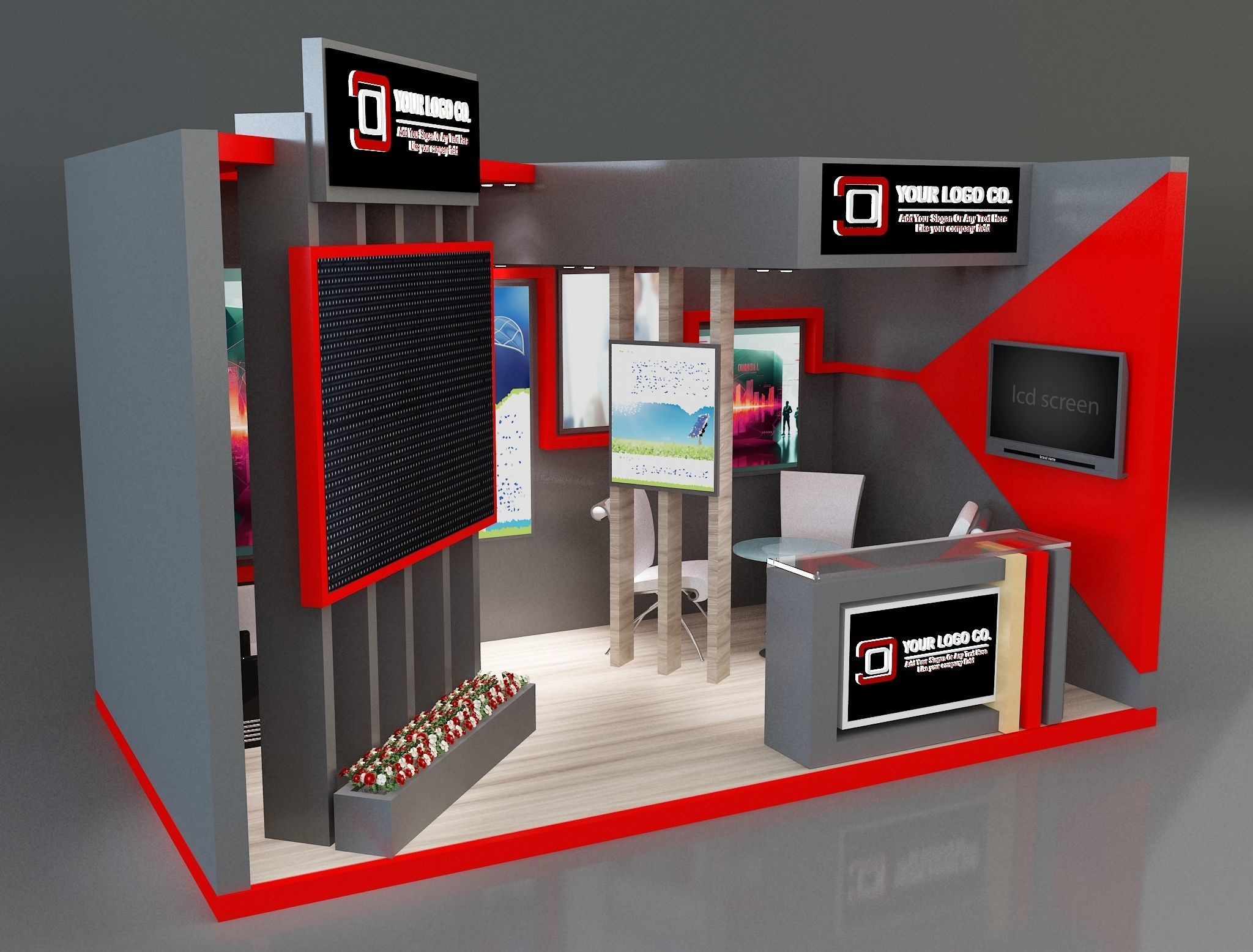 Booth Exhibition Stand a171 3D model_5