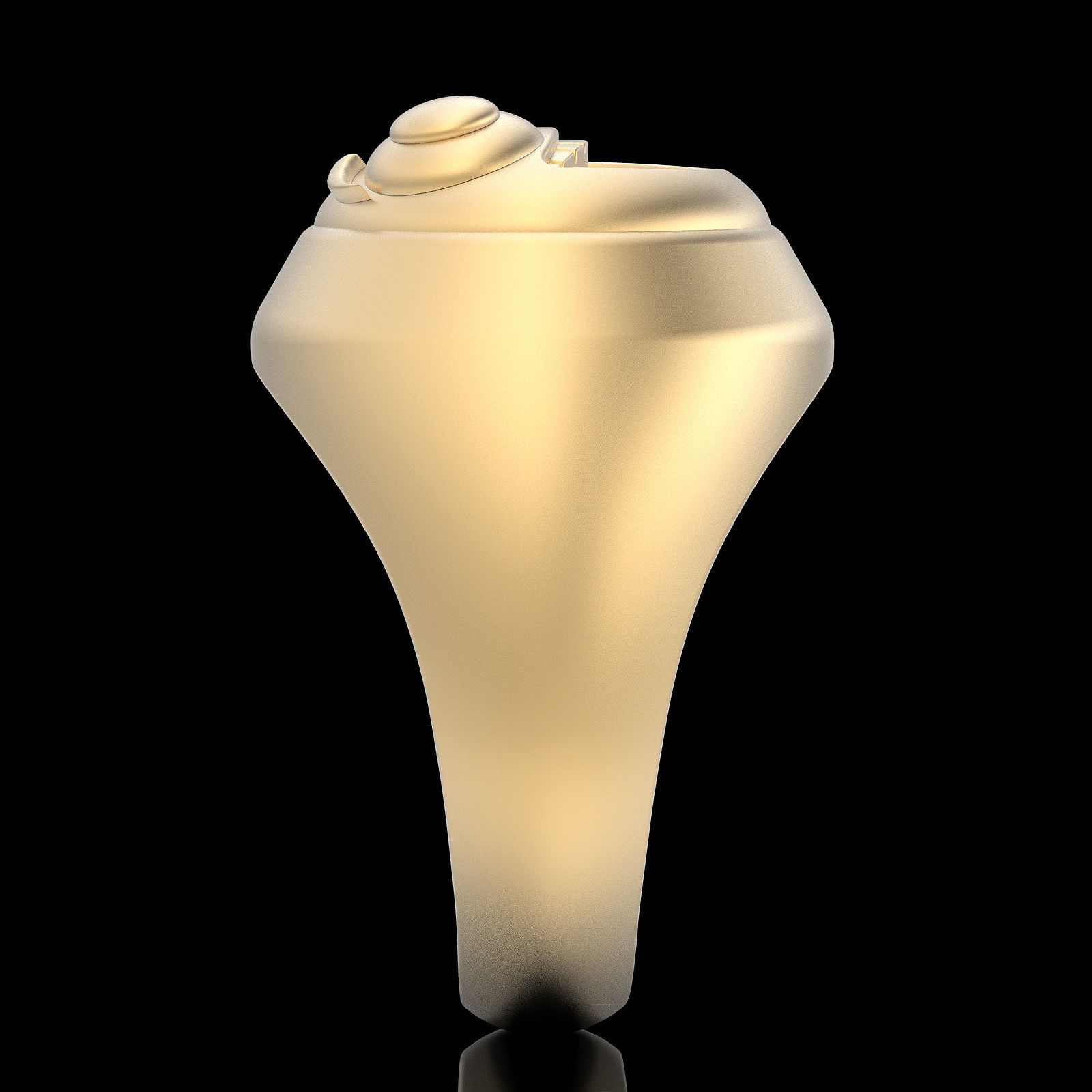 Emoji face comic ring silver gold jewwelry 3D printable model 3D print model_5