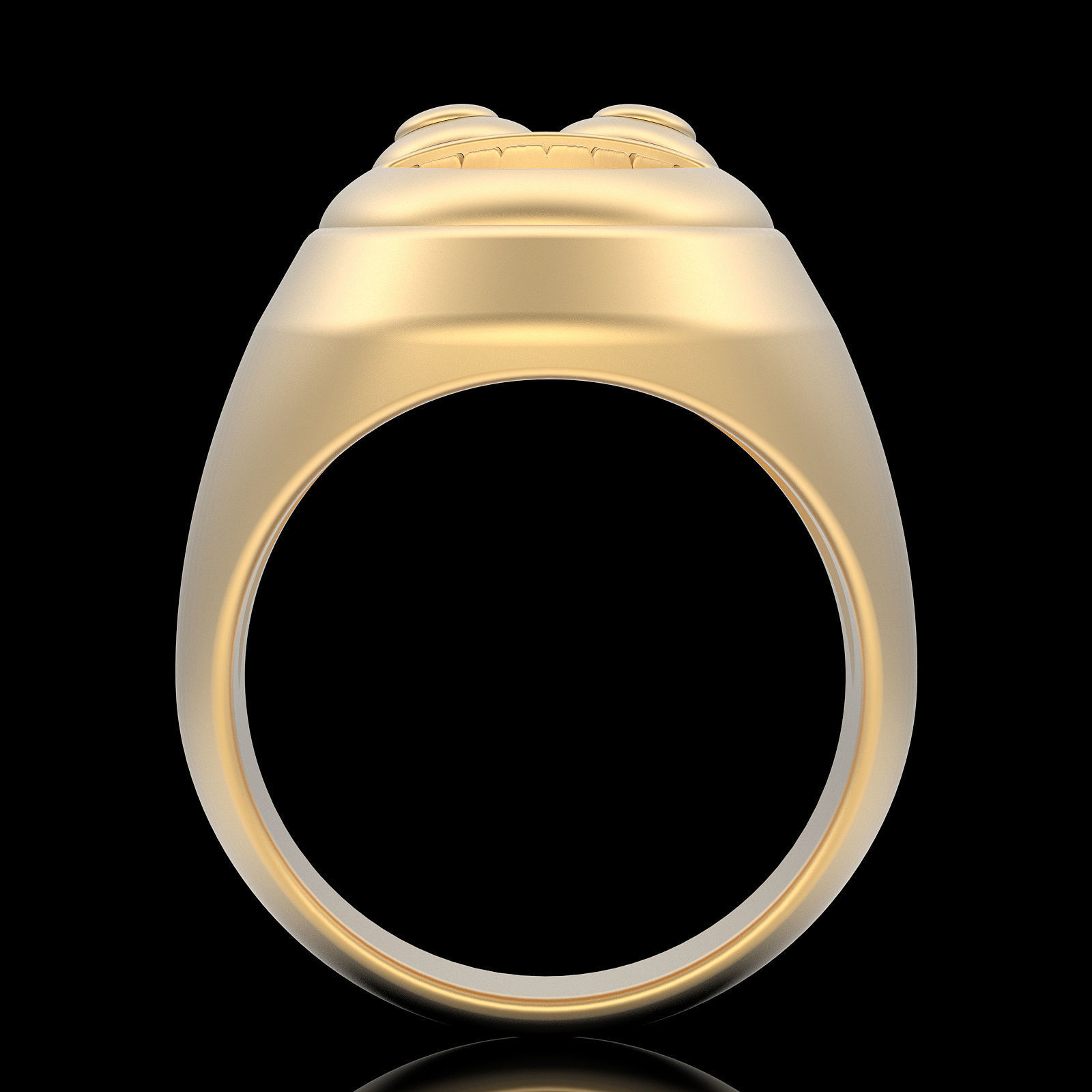 Emoji face comic ring silver gold jewwelry 3D printable model 3D print model_4