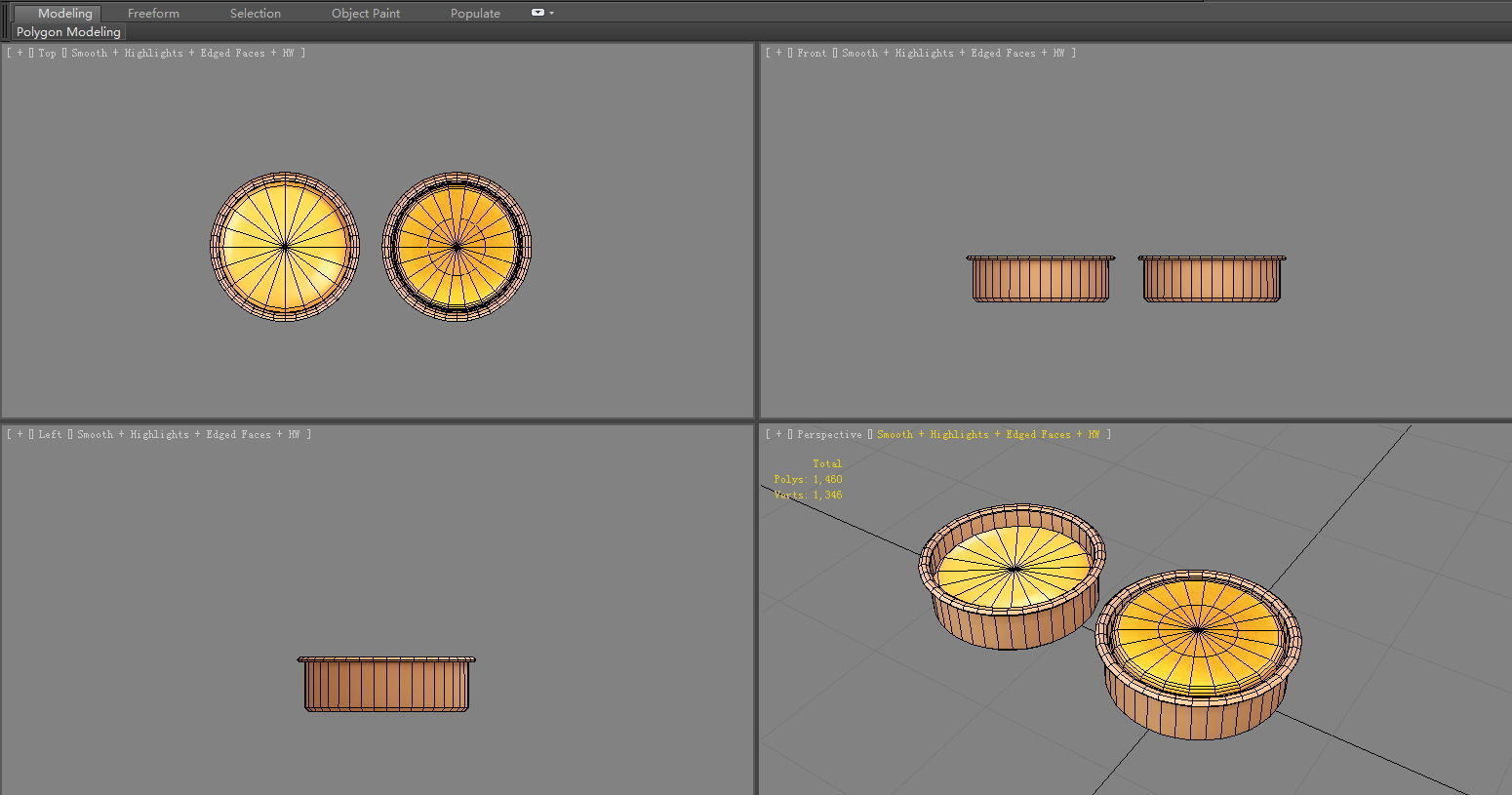 Fermented flour - baking bread - making cakes Low-poly 3D model_4