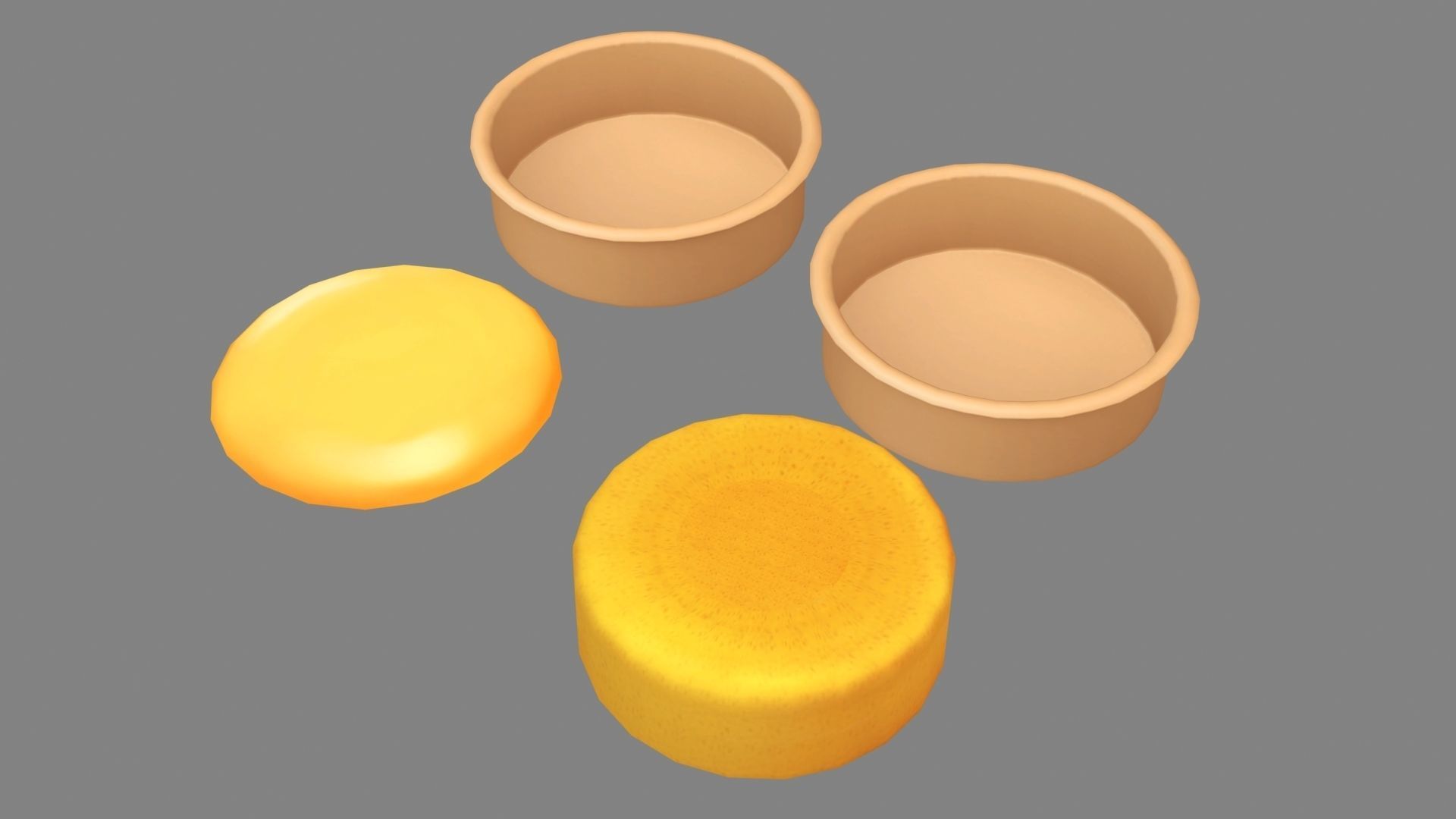 Fermented flour - baking bread - making cakes Low-poly 3D model_2