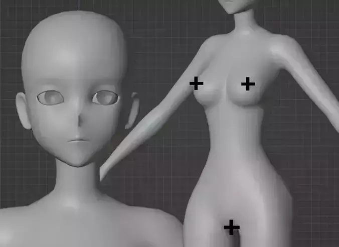 Anime Stylize base mesh model Ver02