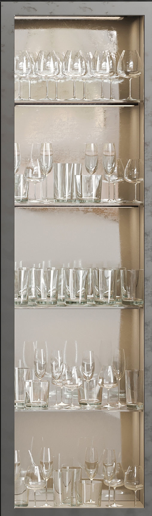 Wardrobe with alcohol and wine 3D model_4