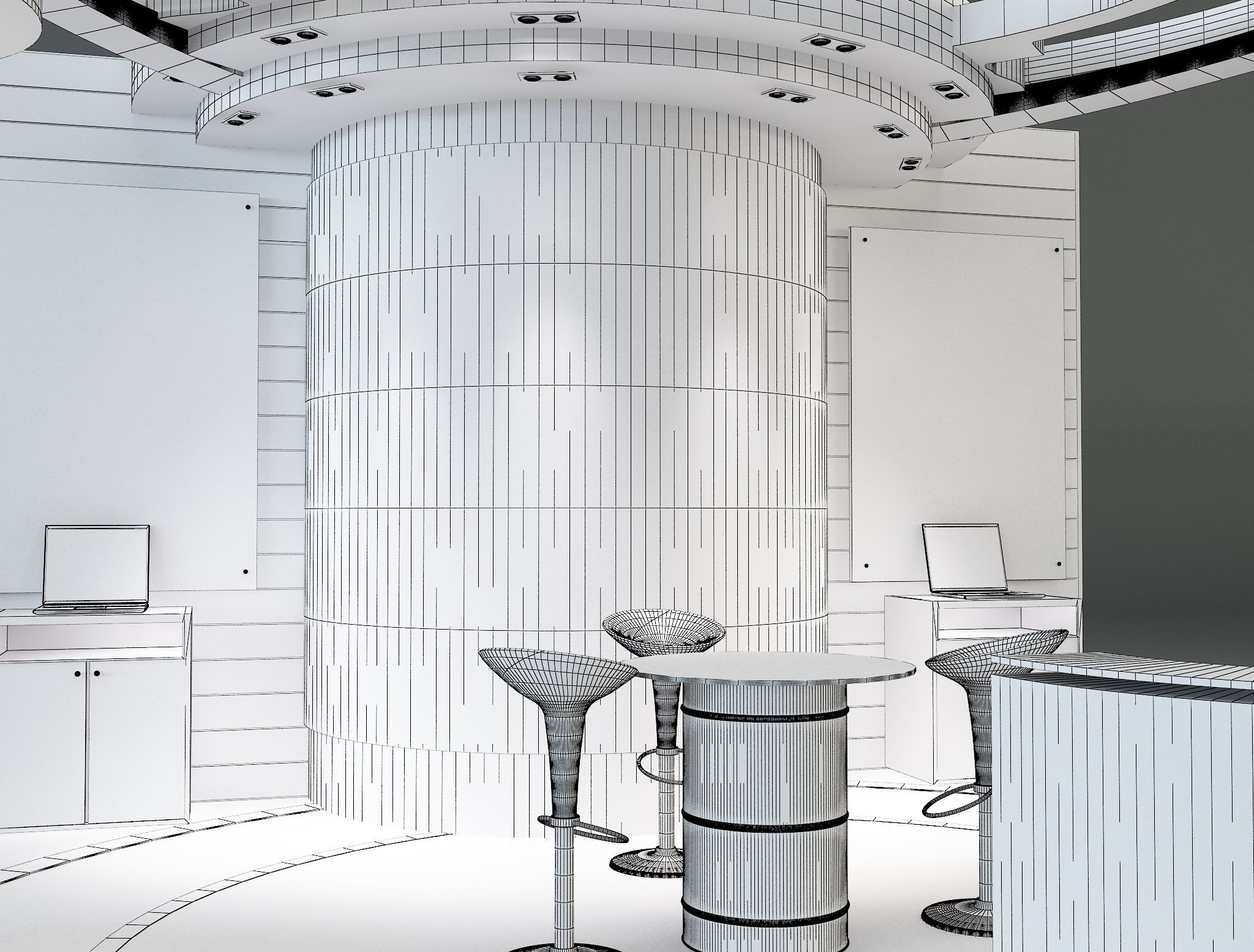 Booth Exhibition Stand a169 3D model_14