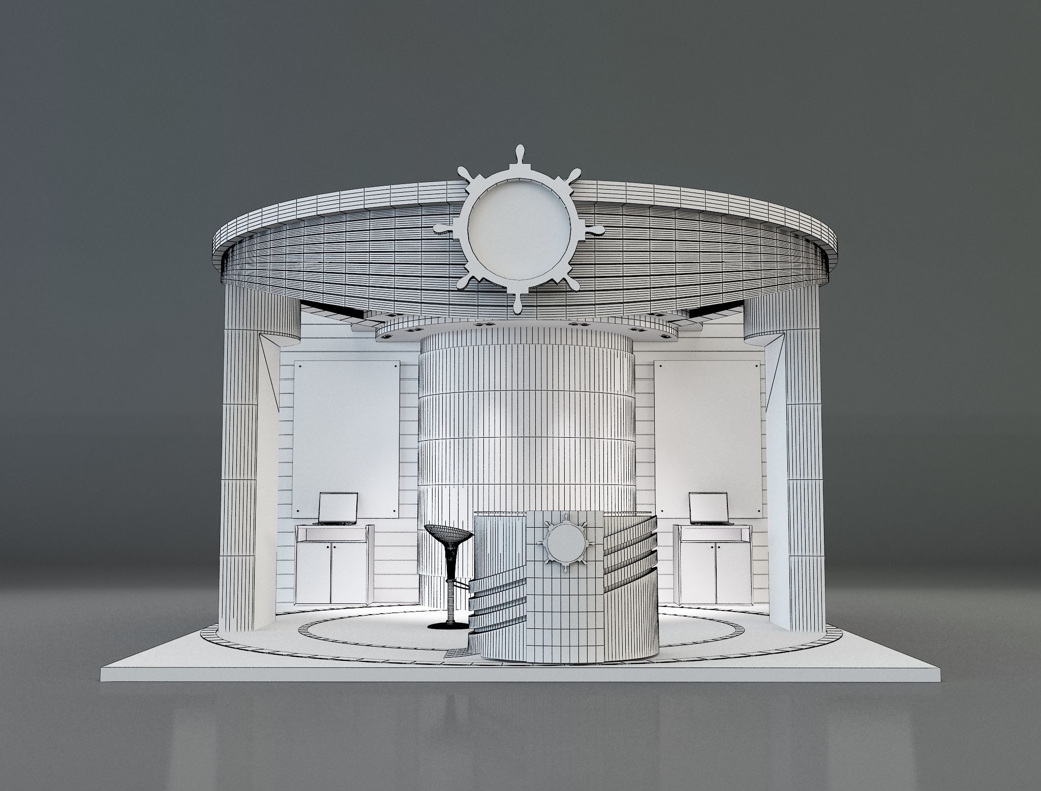 Booth Exhibition Stand a169 3D model_9