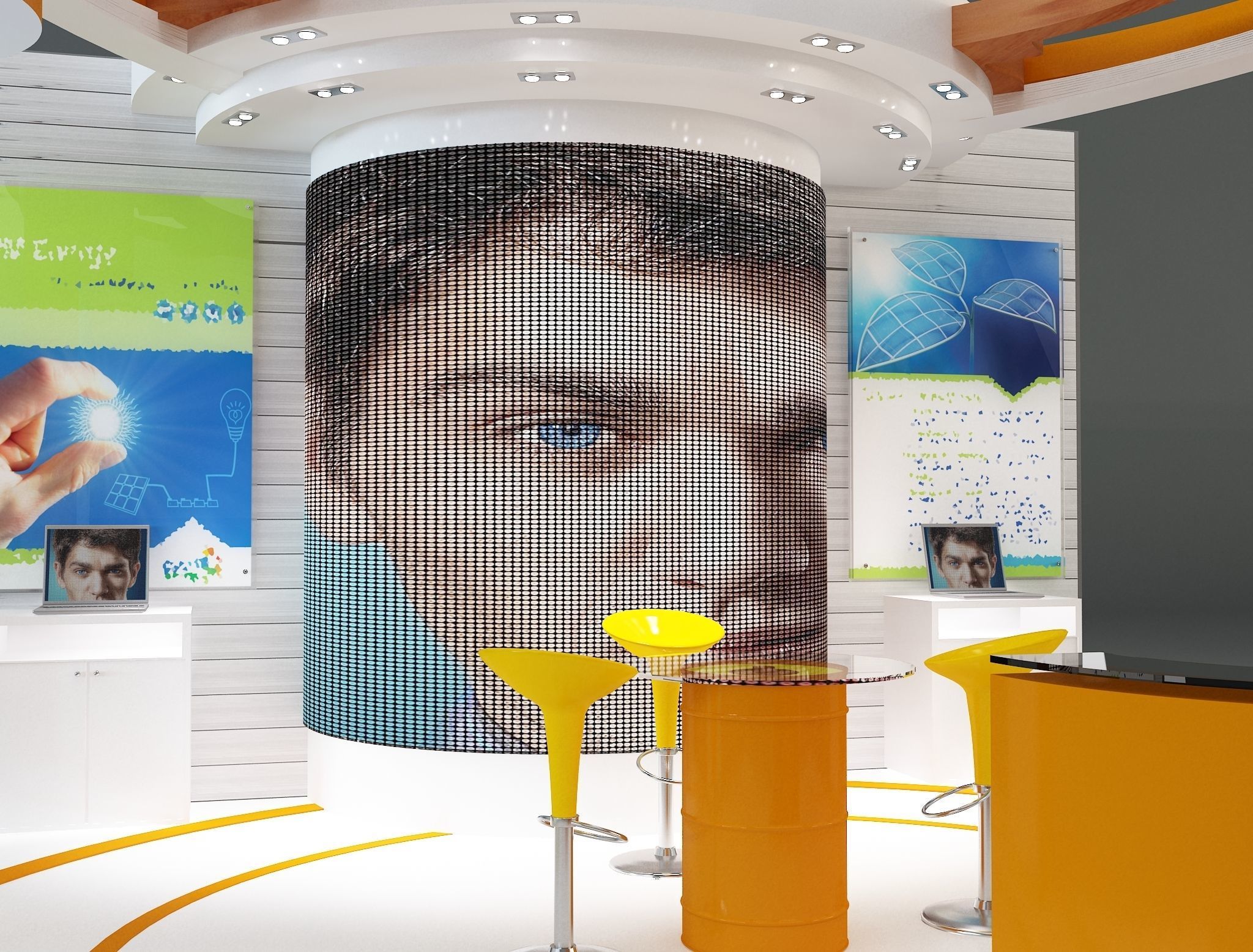 Booth Exhibition Stand a169 3D model_6