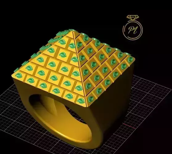 Eye pyramid ring