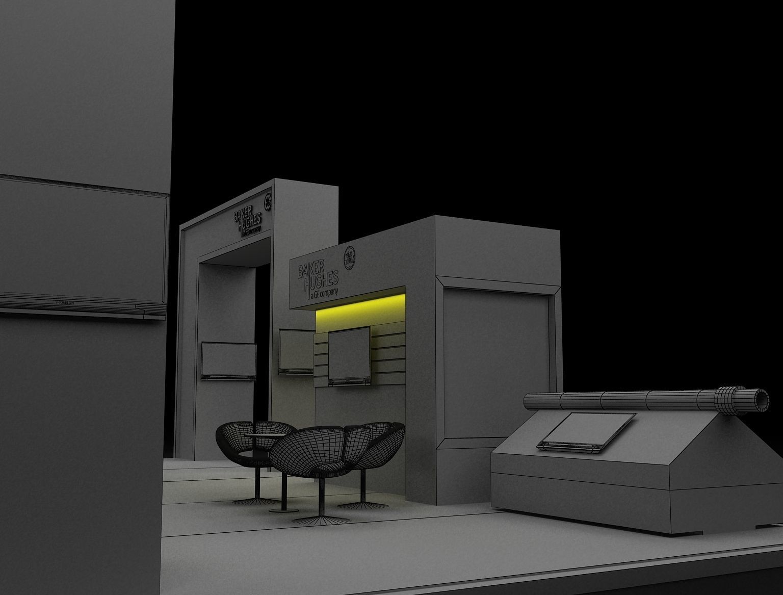 Booth Exhibition Stand a168 3D model_14