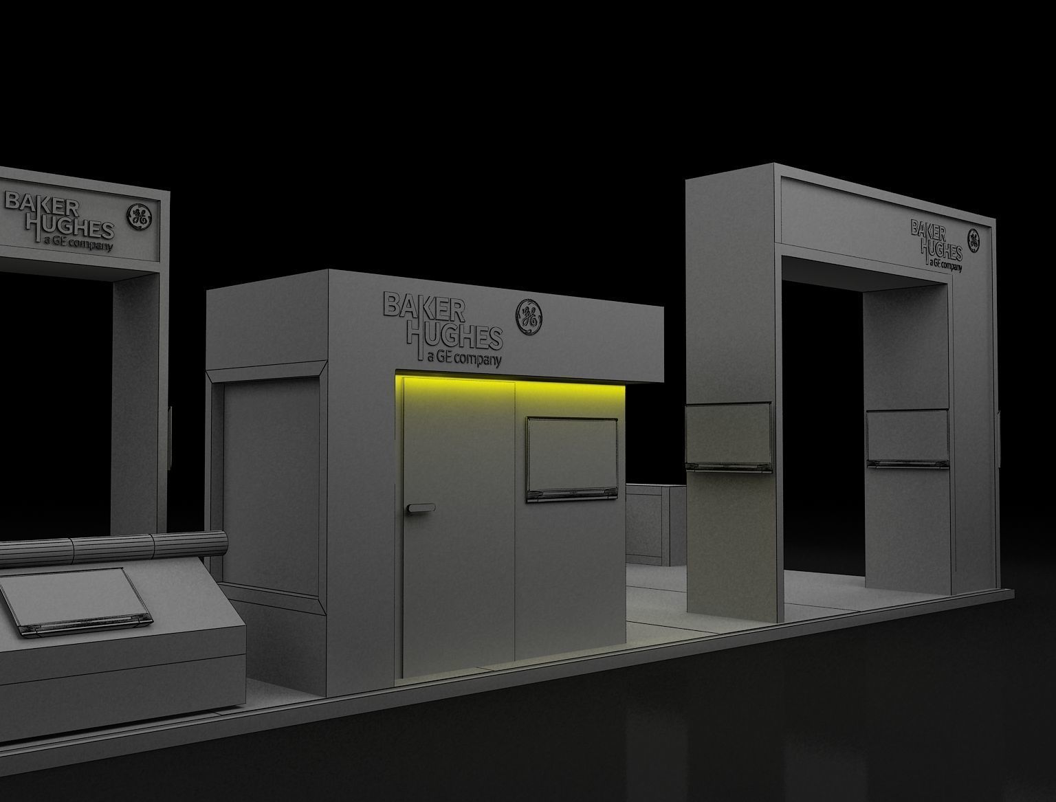 Booth Exhibition Stand a168 3D model_9