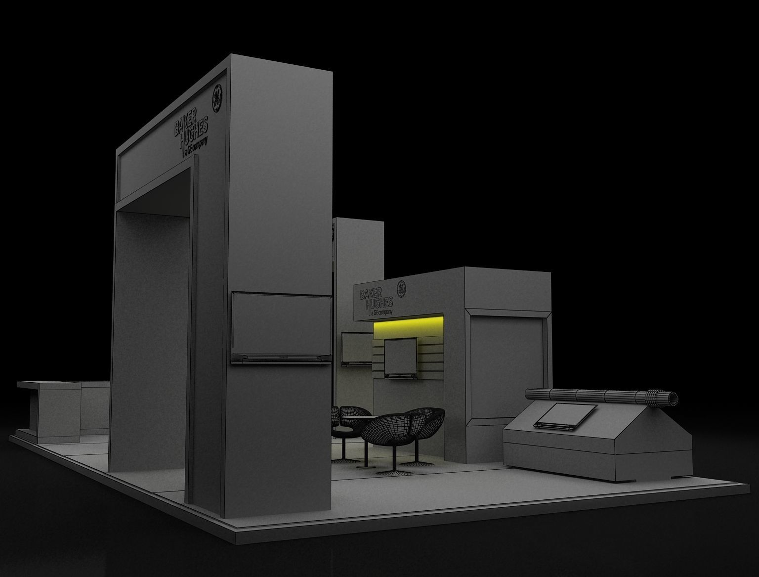 Booth Exhibition Stand a168 3D model_13