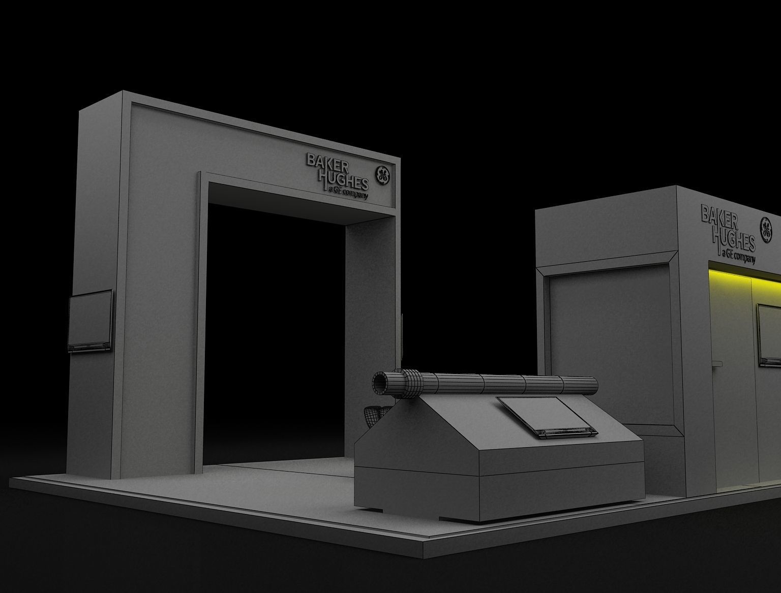 Booth Exhibition Stand a168 3D model_8