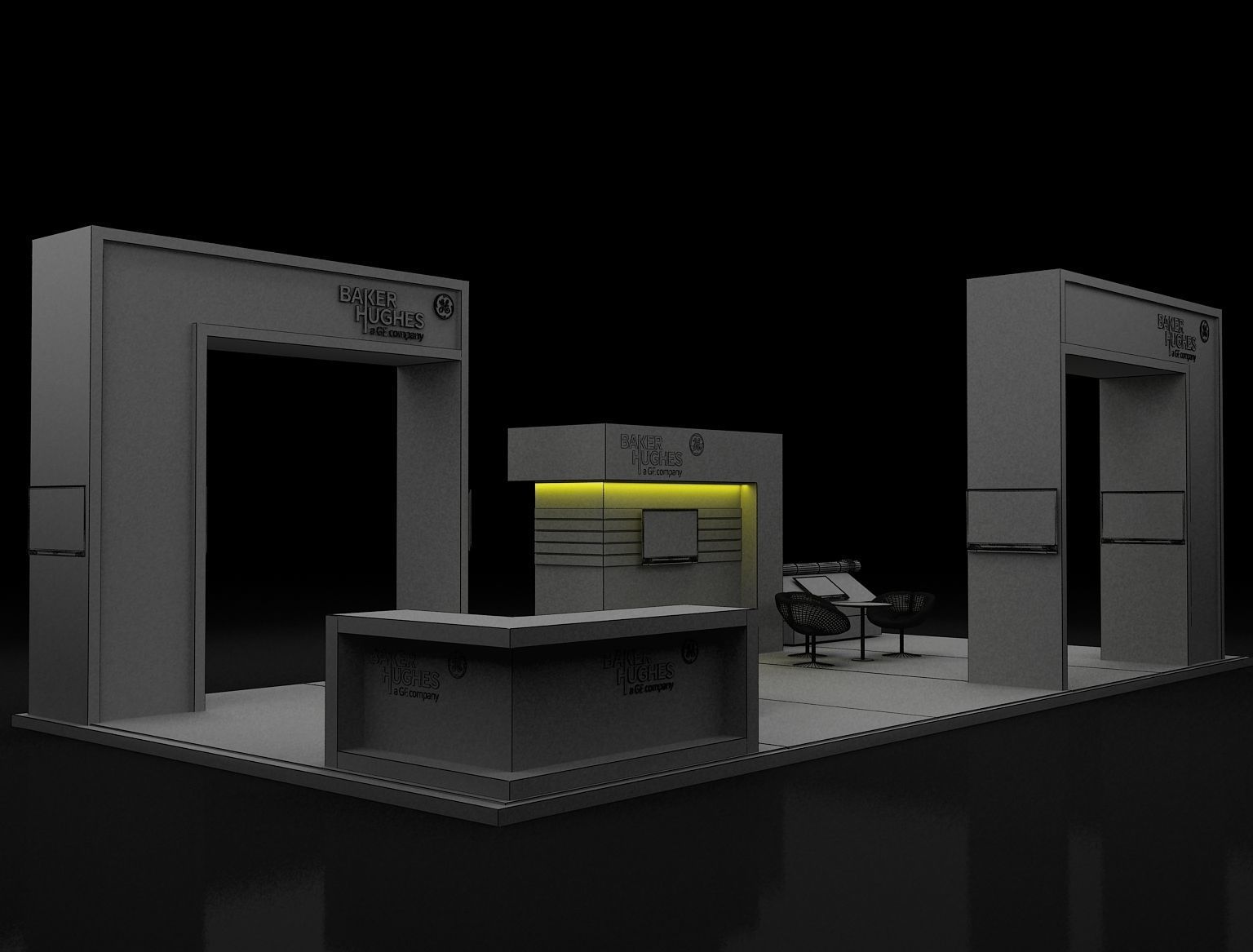 Booth Exhibition Stand a168 3D model_15