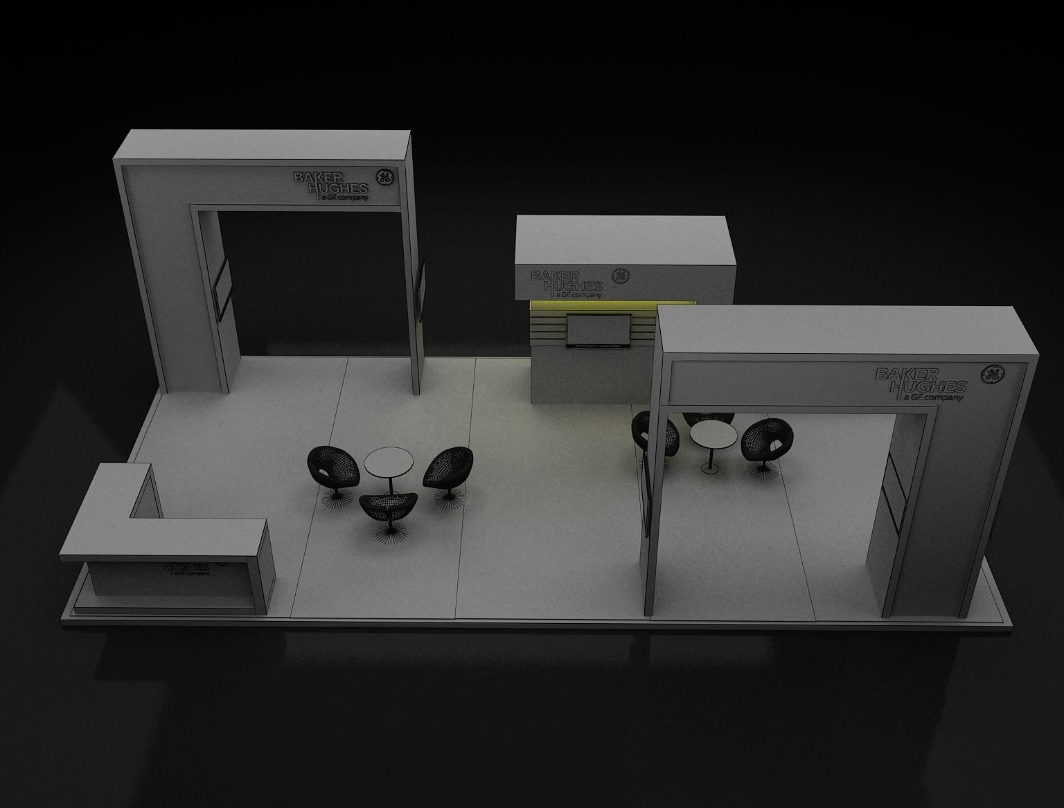 Booth Exhibition Stand a168 3D model_12