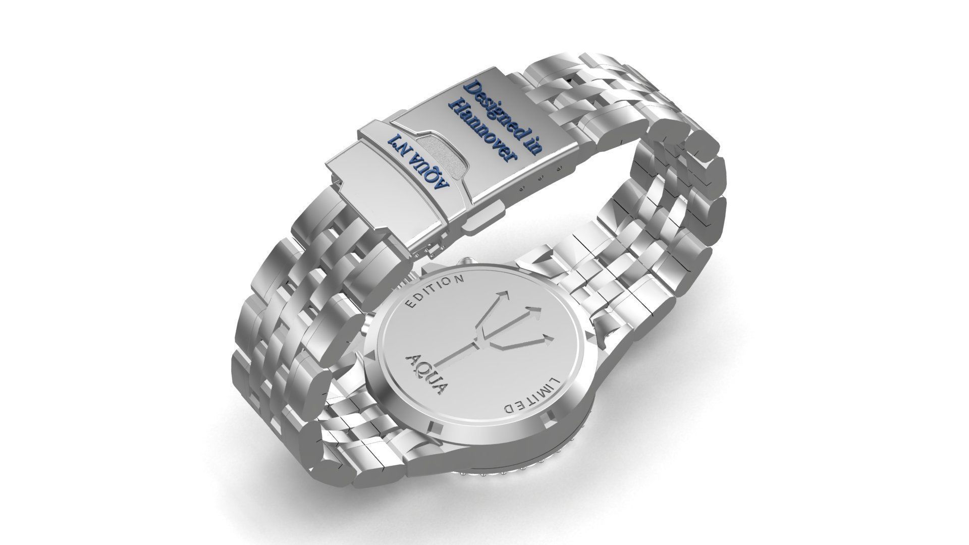 Gold Diamonds AQWA Watch 3D print model_10