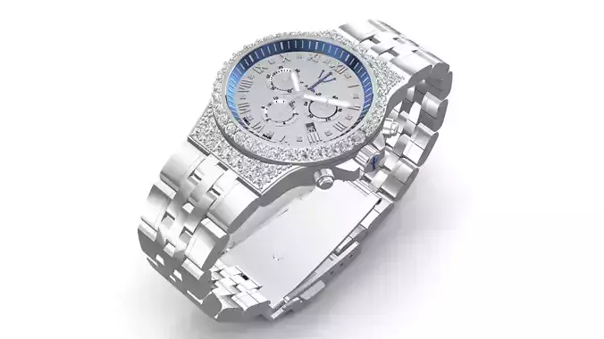 Gold Diamonds AQWA Watch 3D print model