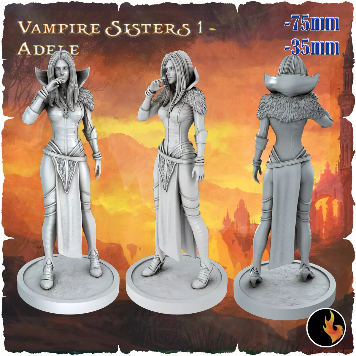 Adele - Dark Fantasy Minis STL Vol 1   3D print model_0