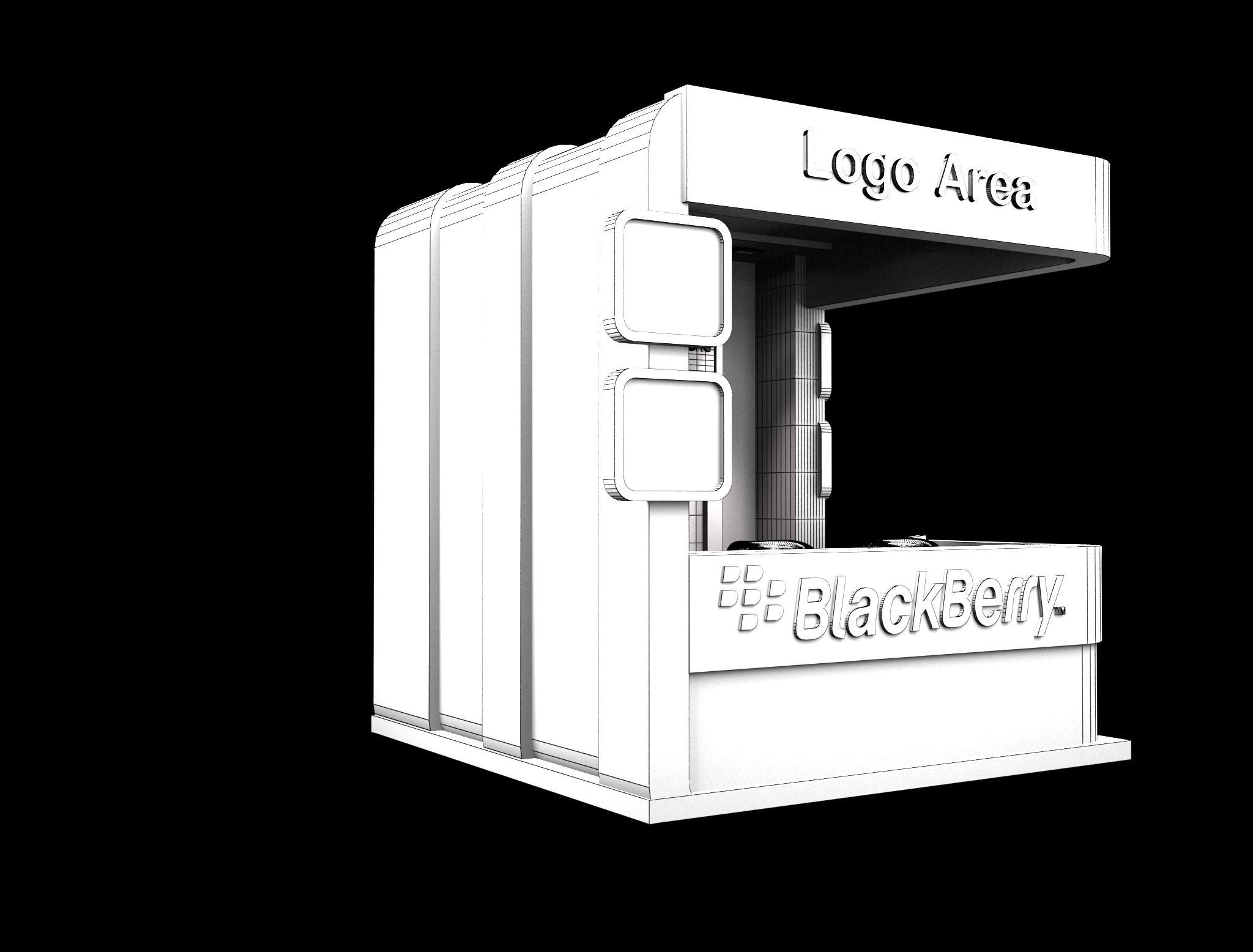 Booth Exhibition Stand a167 3D model_2