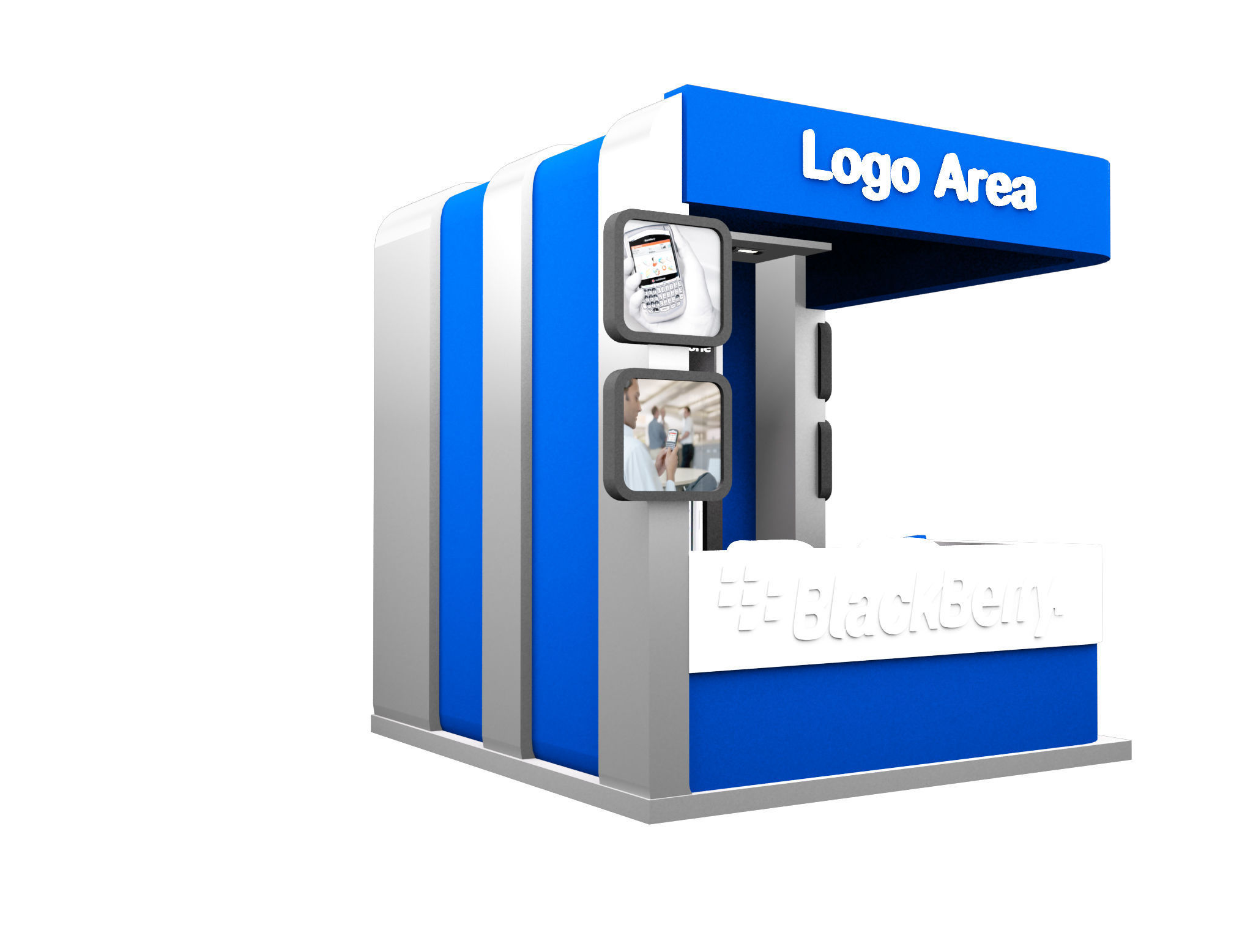Booth Exhibition Stand a167 3D model_1