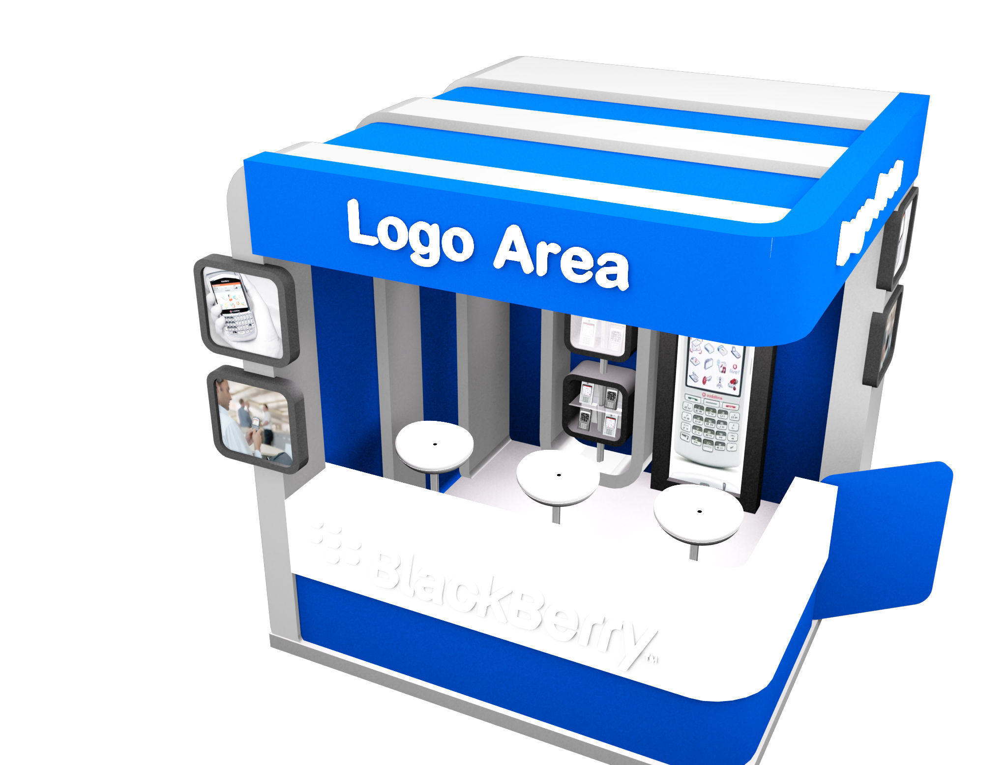 Booth Exhibition Stand a167 3D model_10