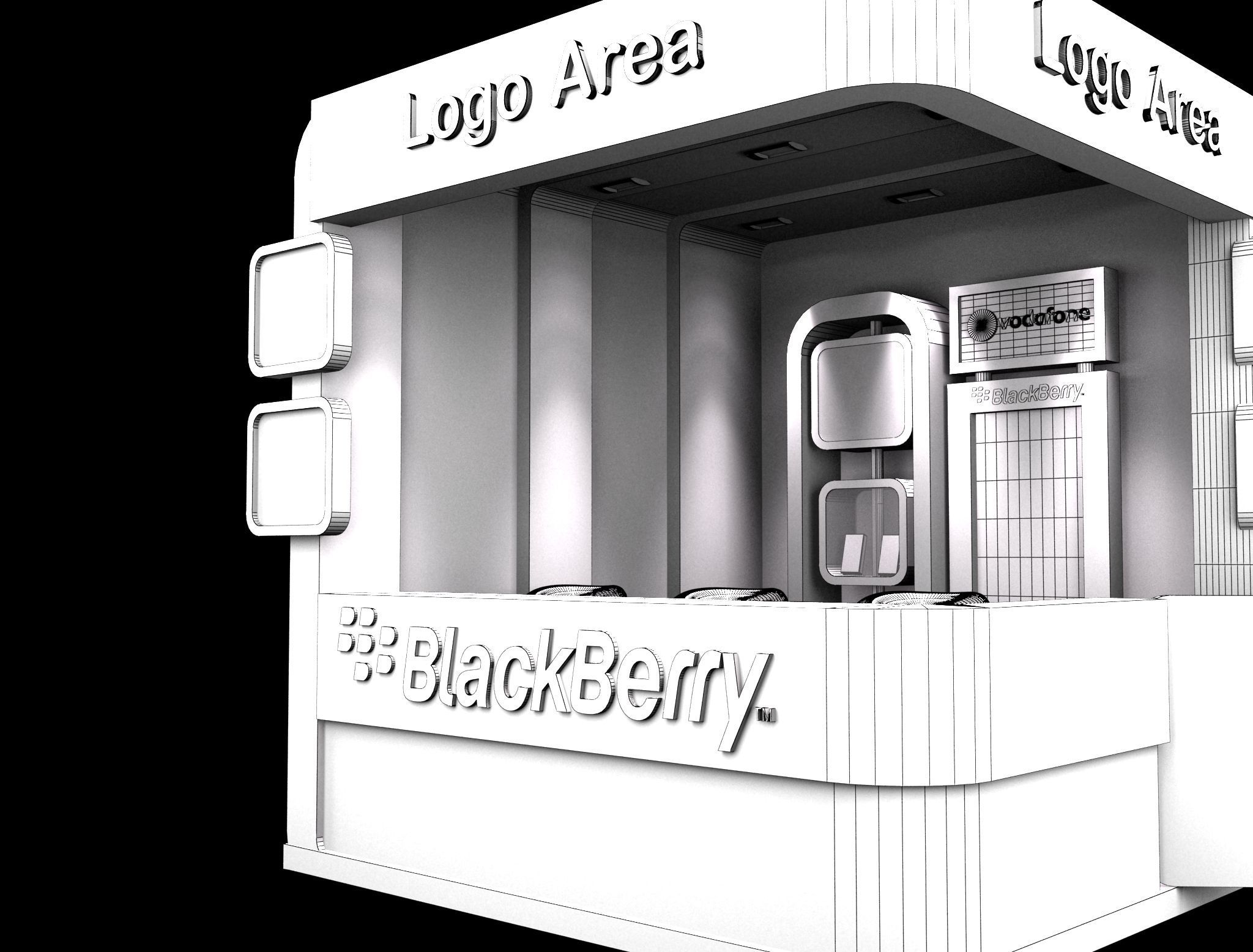 Booth Exhibition Stand a167 3D model_9
