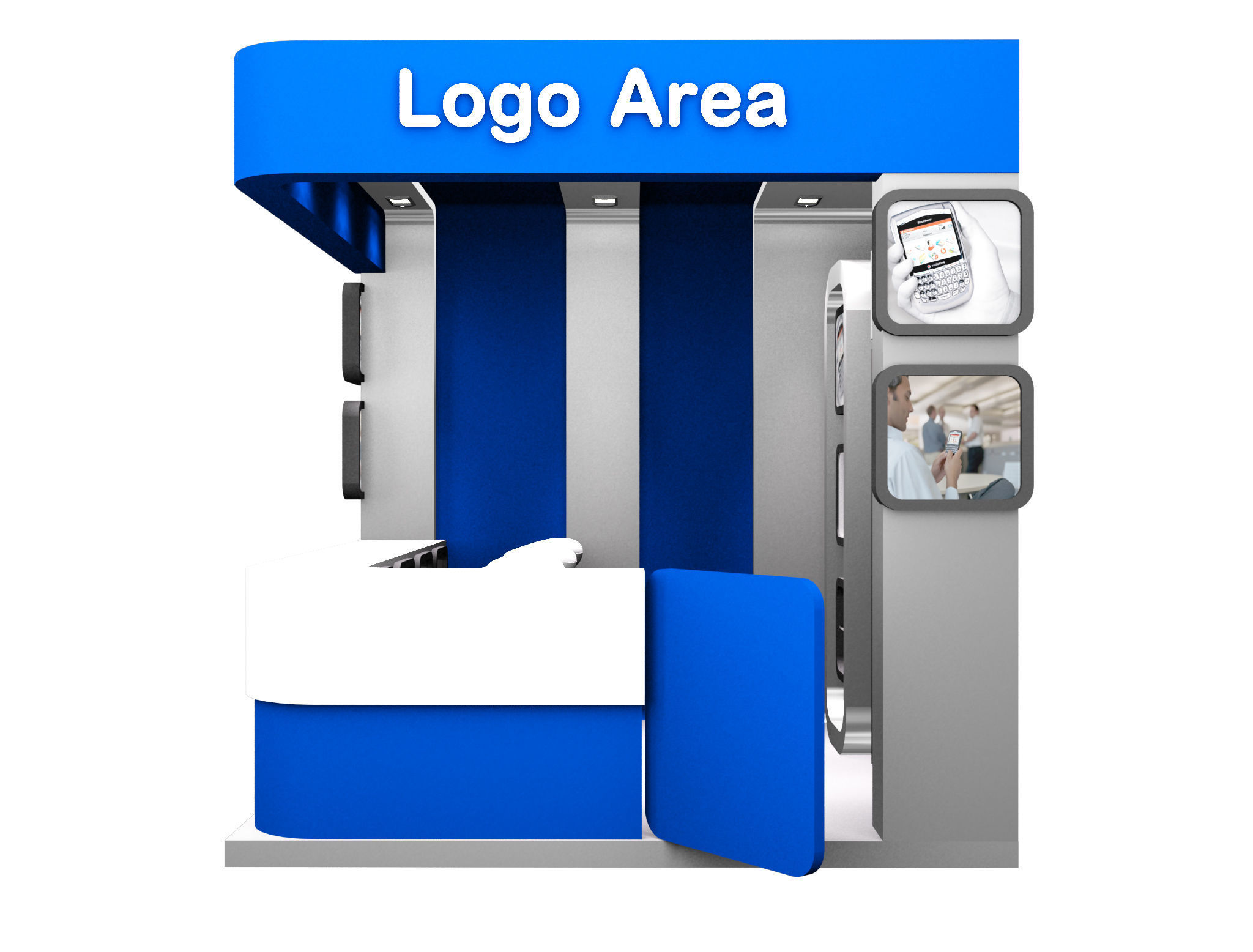 Booth Exhibition Stand a167 3D model_4