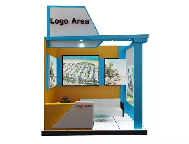 Booth Exhibition Stand a166 3D model