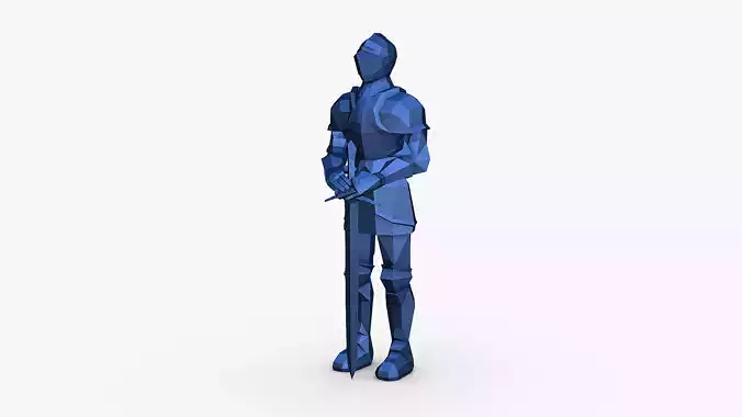 Knight low poly 3D print model