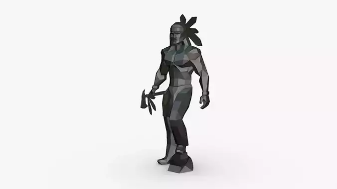 Warrior low poly