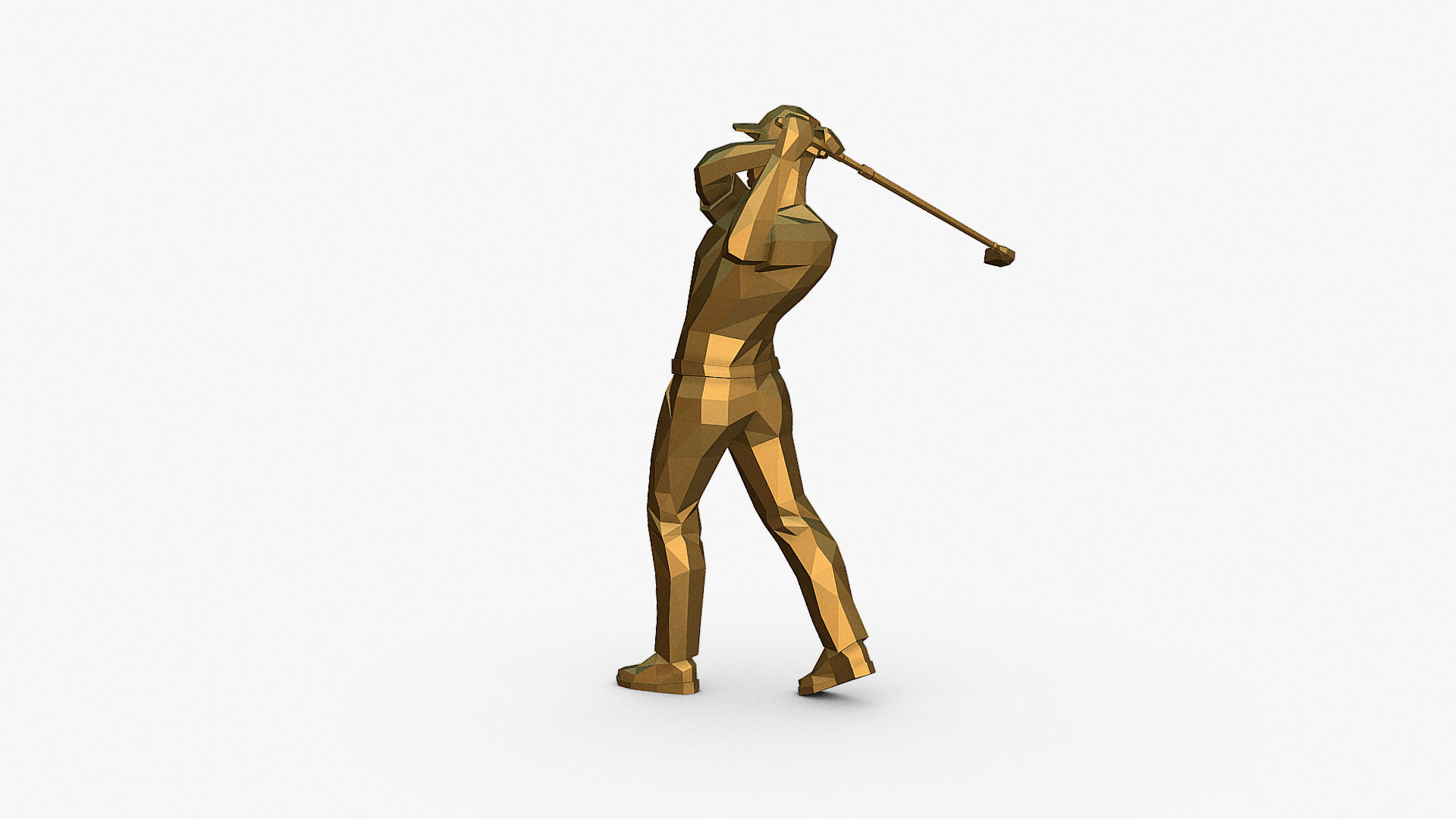 golfer 3D print model_5