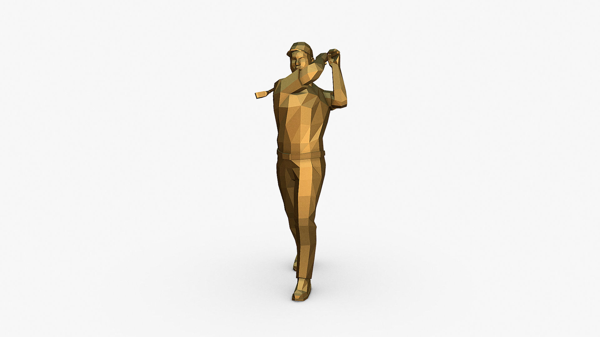 golfer 3D print model_2
