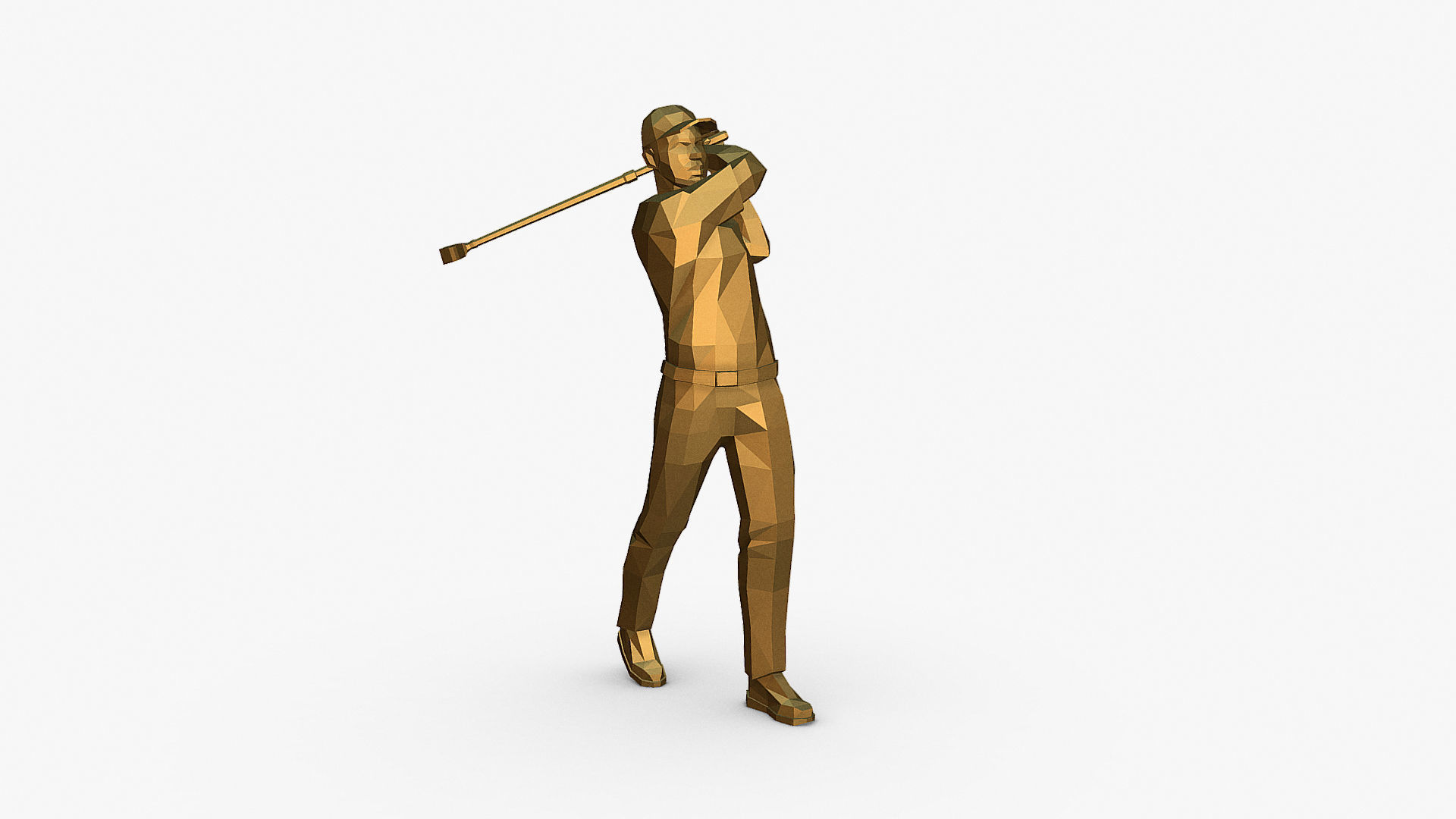 golfer 3D print model_11