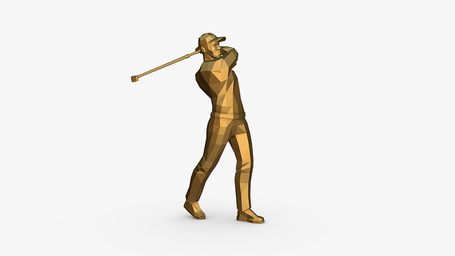 golfer 3D print model_10