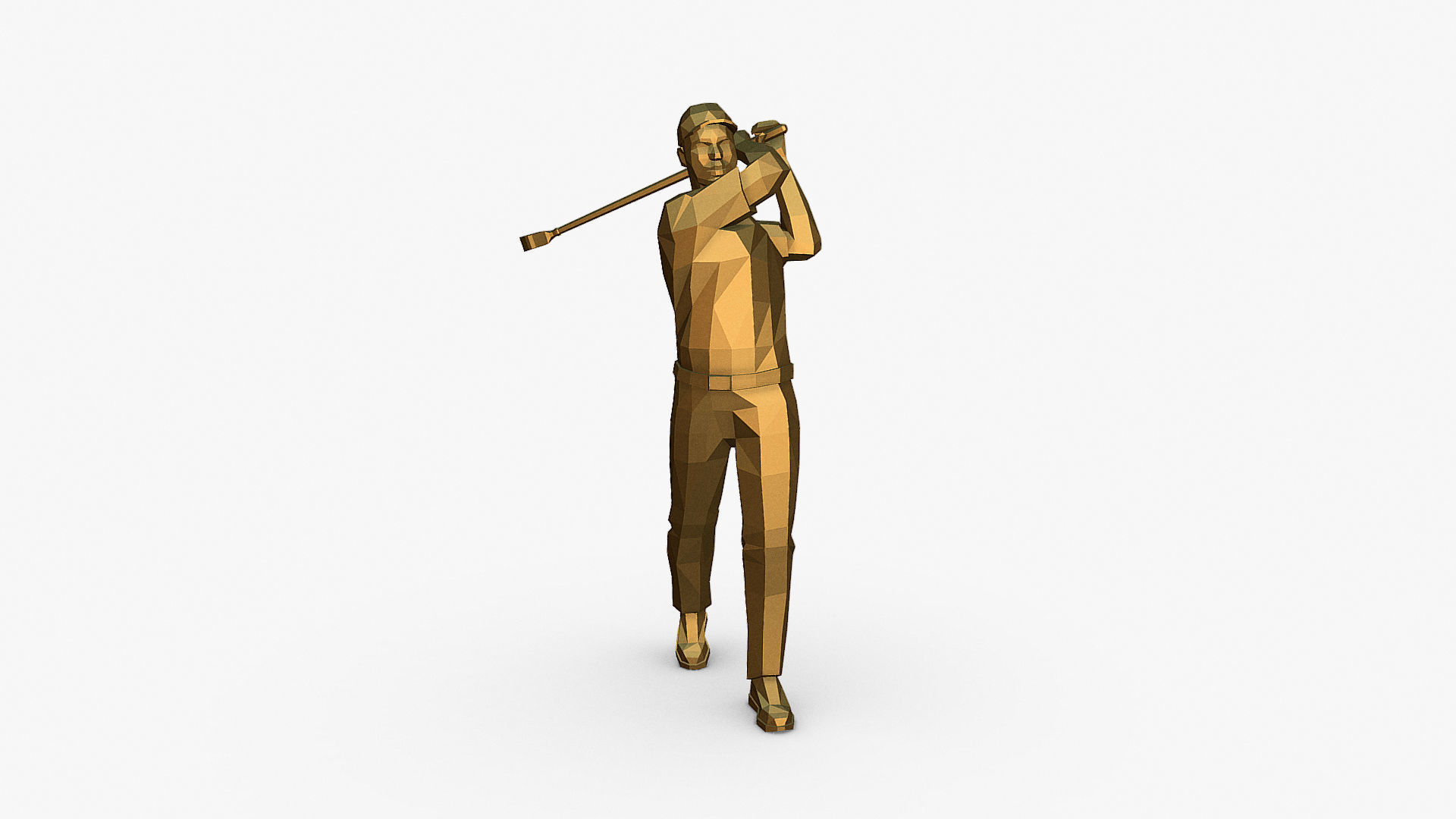 golfer 3D print model_1