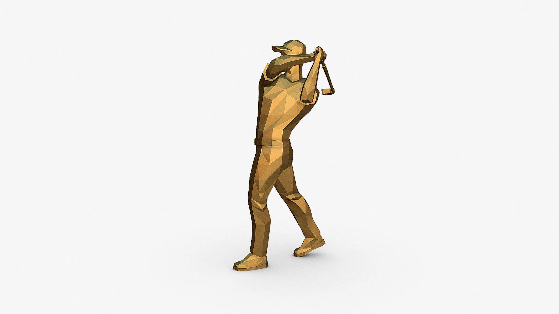golfer 3D print model_4