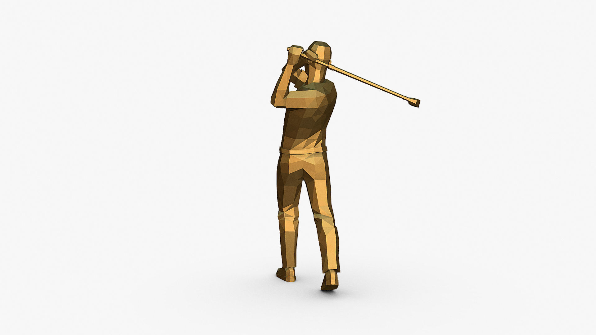 golfer 3D print model_6