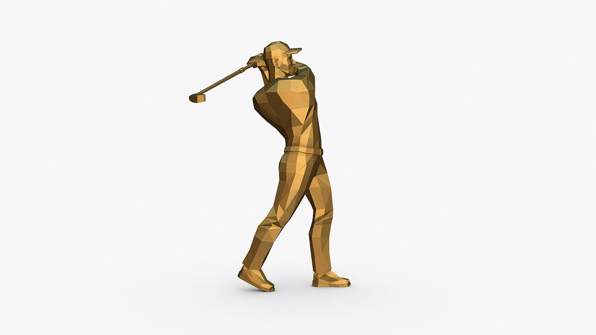 golfer 3D print model_9