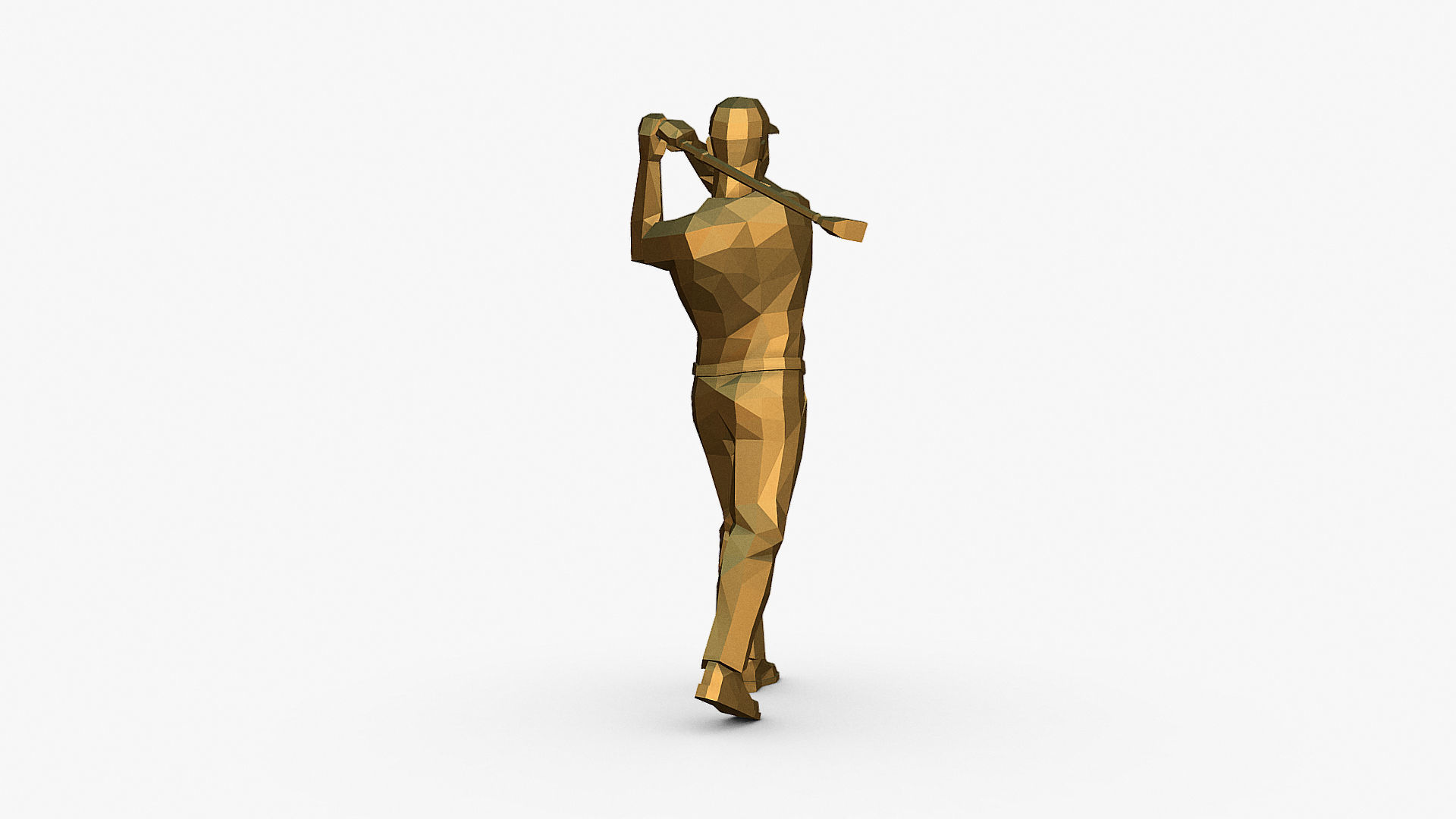 golfer 3D print model_7