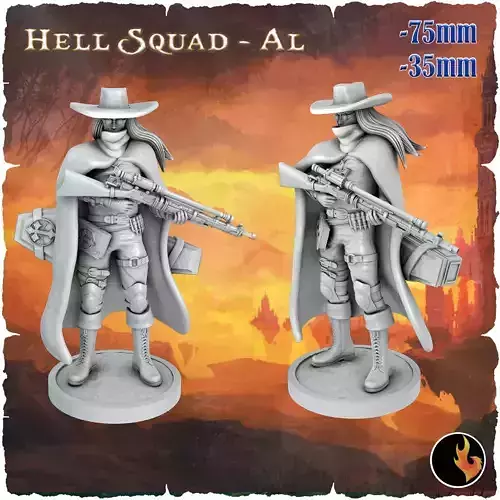  Hell Squad AL - Dark Fantasy Minis 3D print model