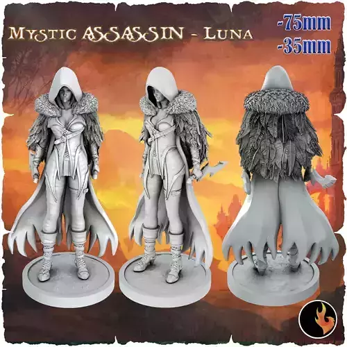Luna - Dark Fantasy Minis 3D print model
