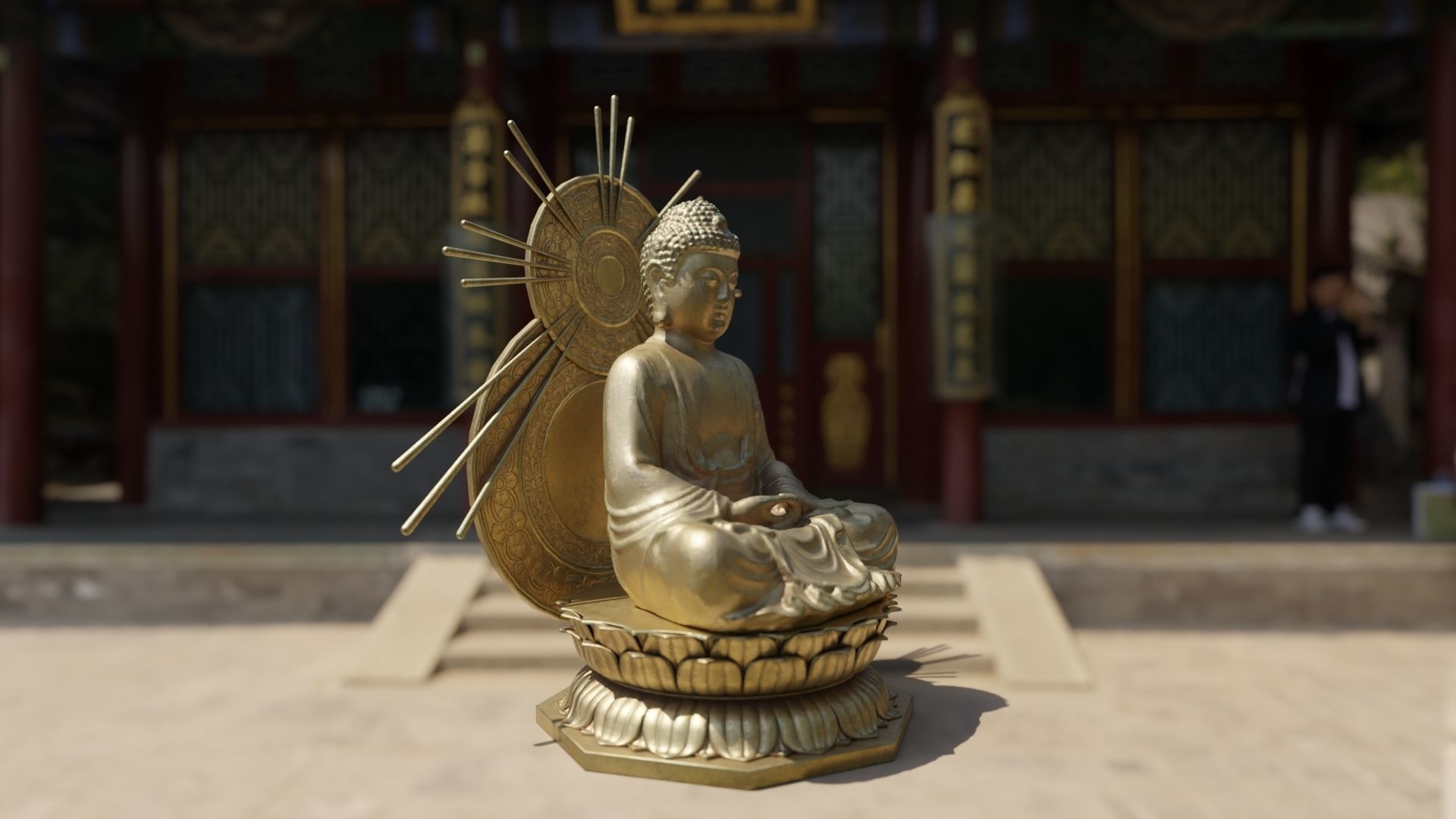 Buddha Statue 3D model_2