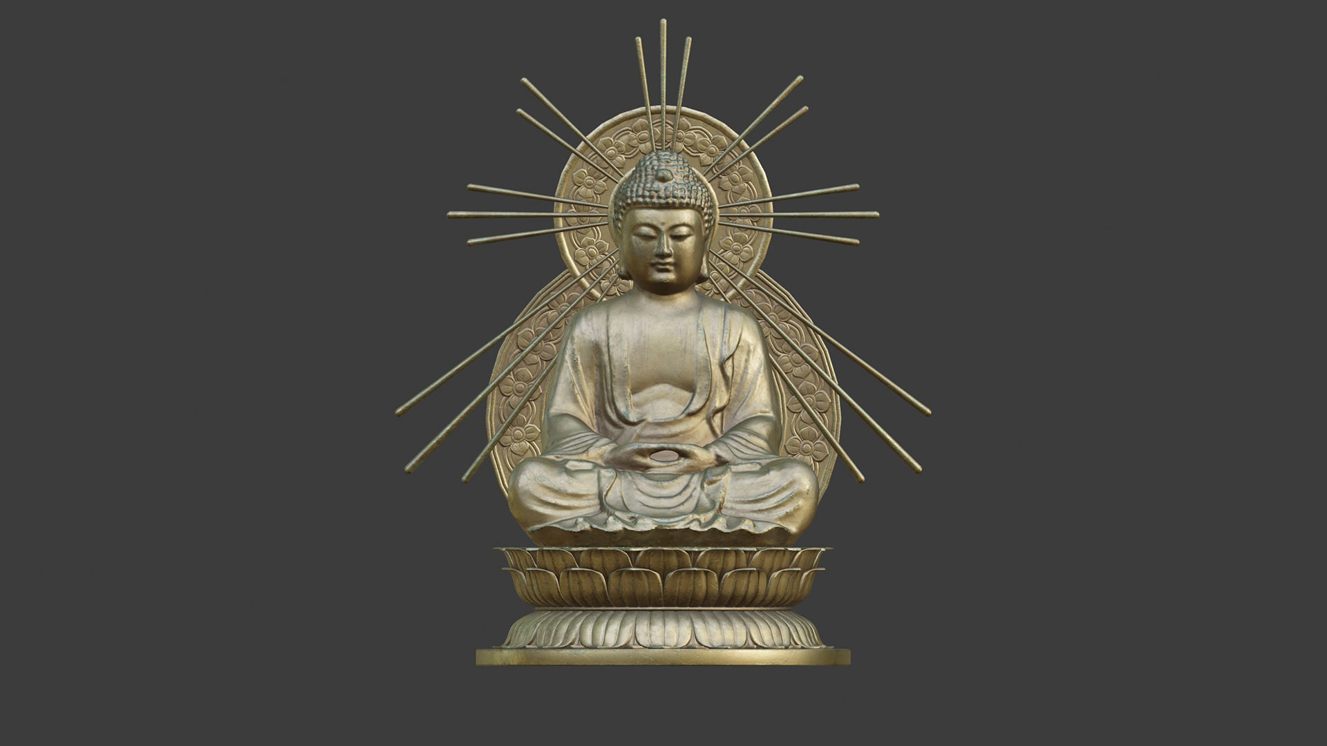 Buddha Statue 3D model_8