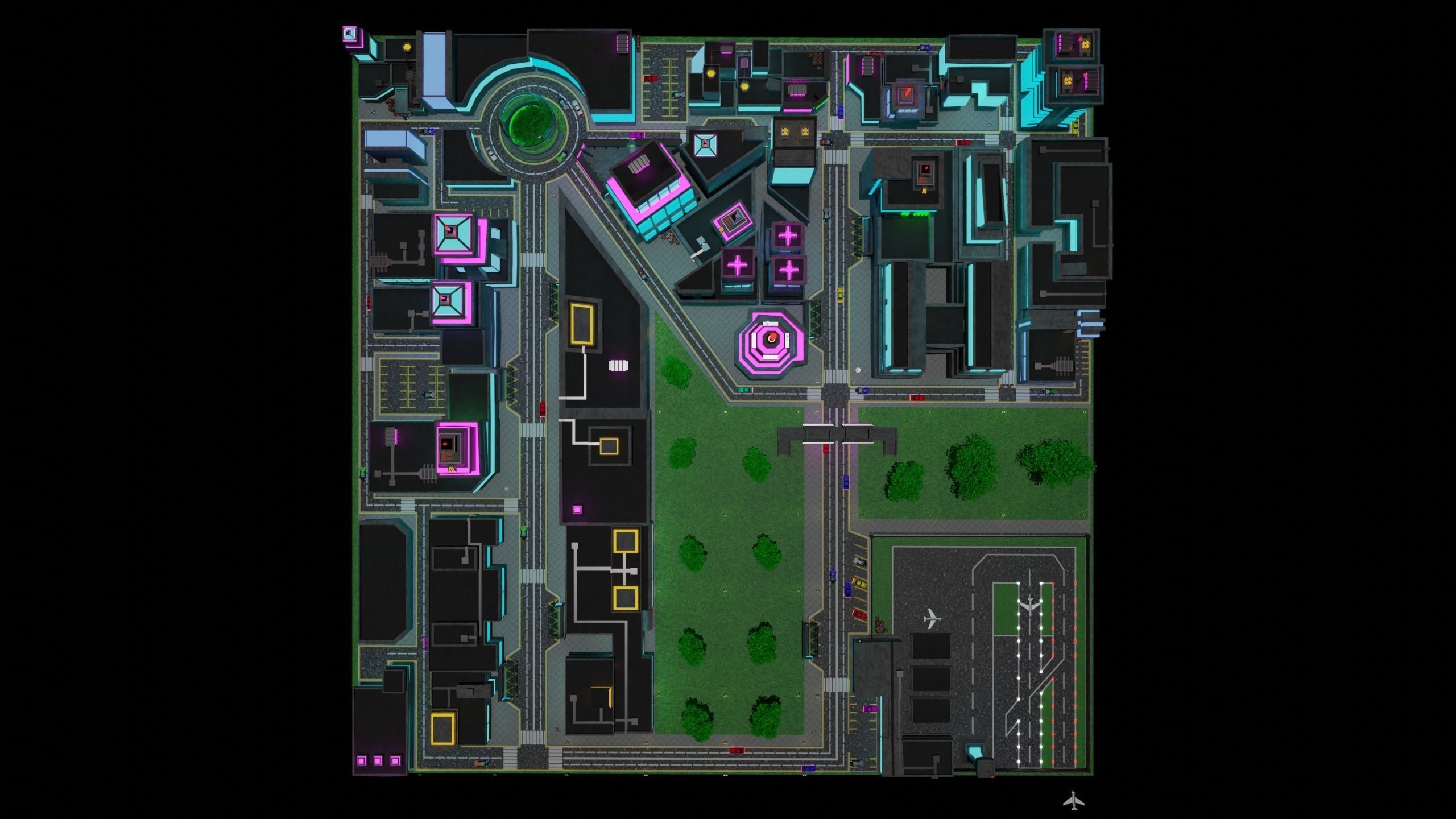 Metropolis Megalopolis Cosmopolis Town Sci fi Future  Low-poly 3D model_13