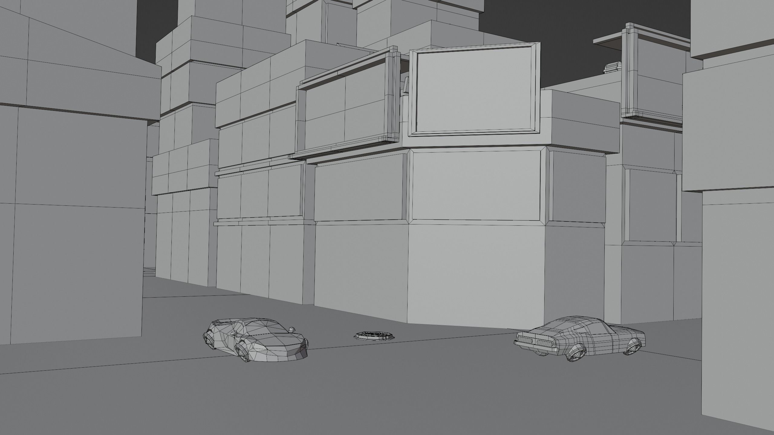 Metropolis Megalopolis Cosmopolis Town Sci fi Future  Low-poly 3D model_31