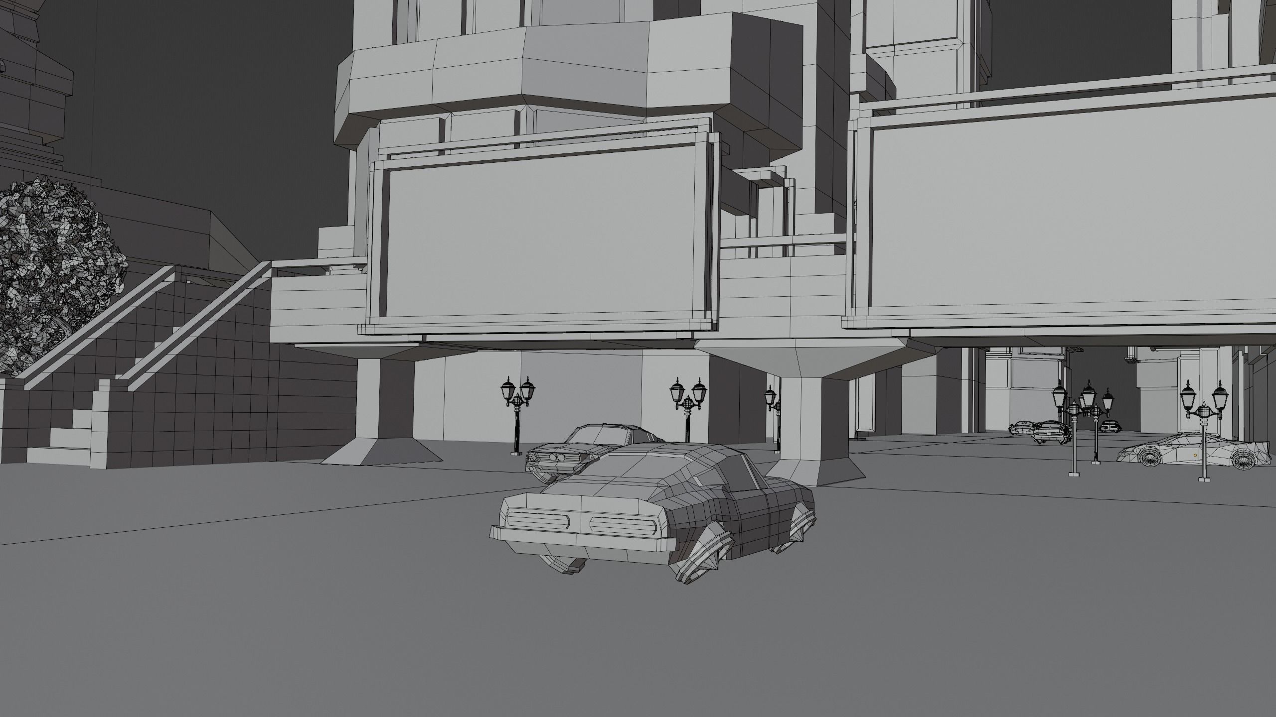 Metropolis Megalopolis Cosmopolis Town Sci fi Future  Low-poly 3D model_27