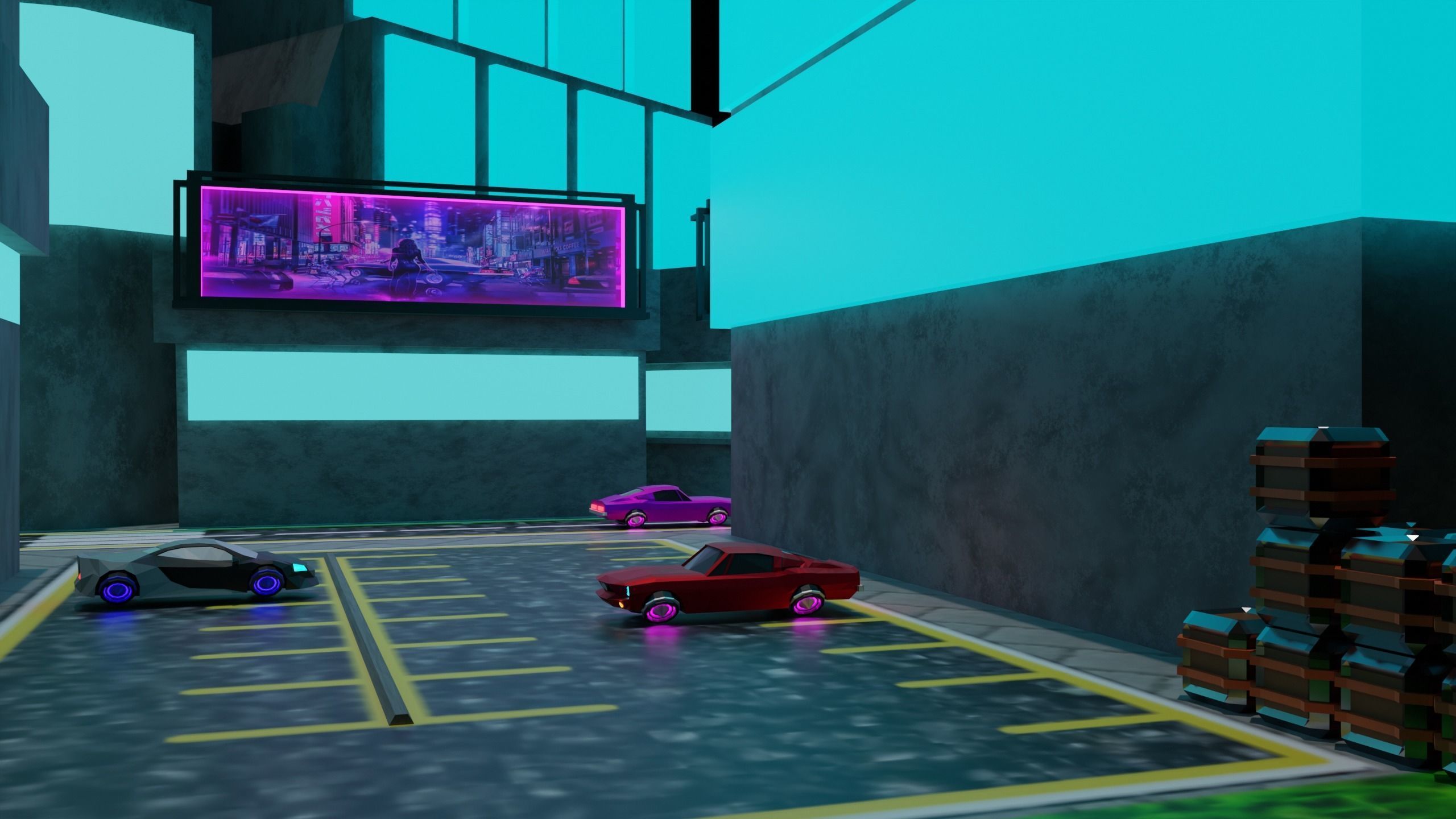 Metropolis Megalopolis Cosmopolis Town Sci fi Future  Low-poly 3D model_10