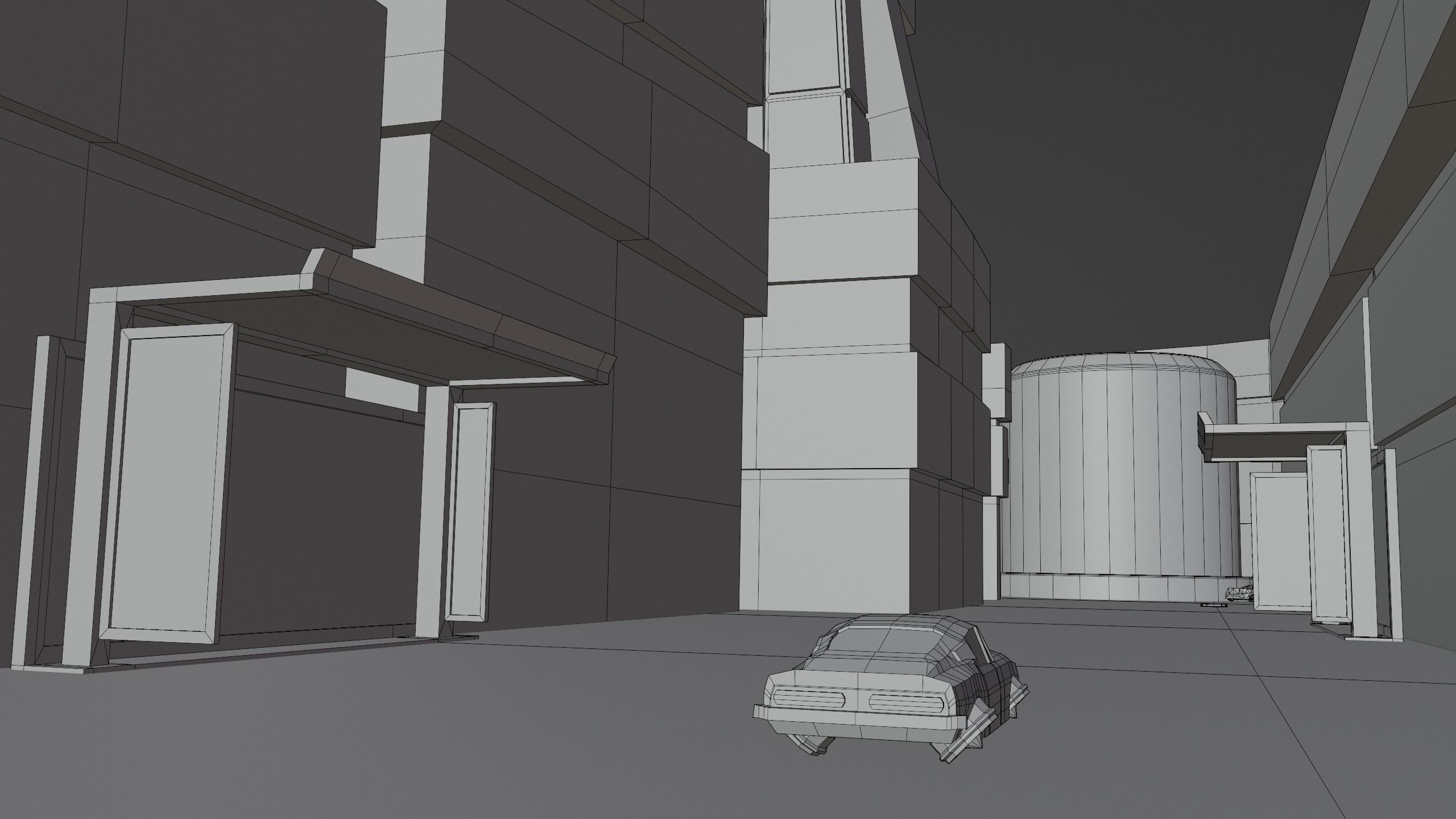 Metropolis Megalopolis Cosmopolis Town Sci fi Future  Low-poly 3D model_36