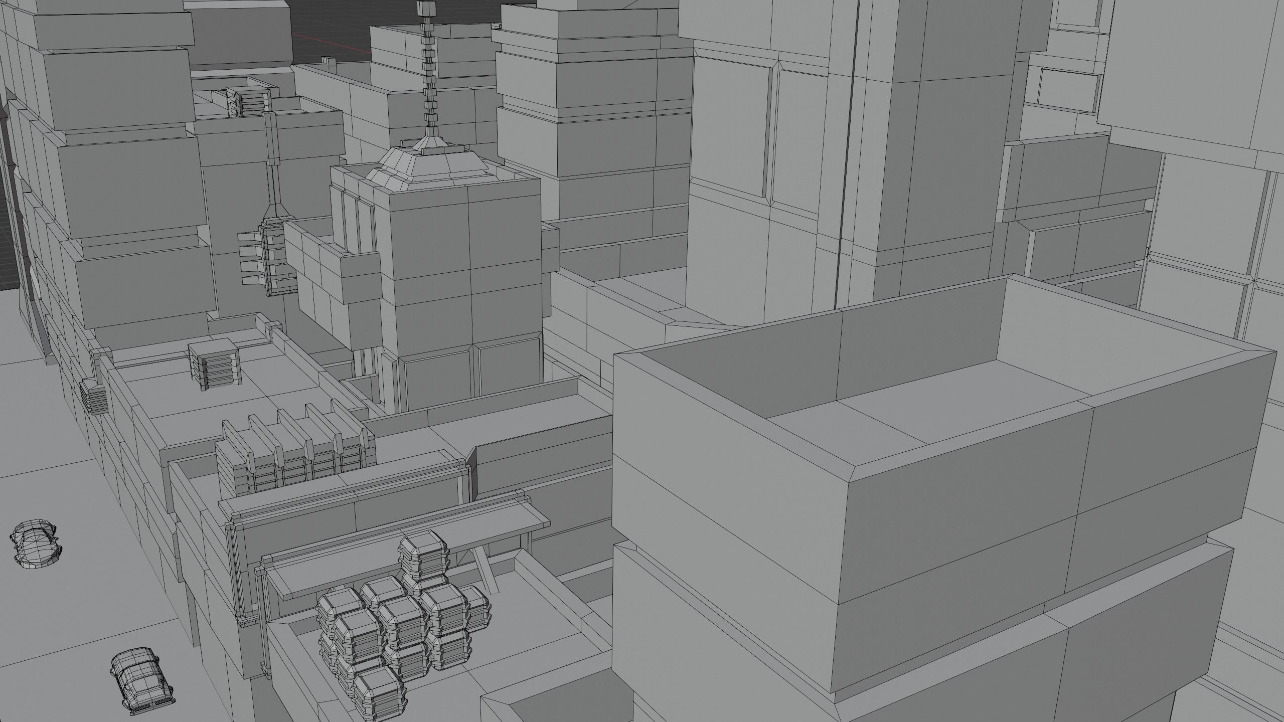 Metropolis Megalopolis Cosmopolis Town Sci fi Future  Low-poly 3D model_33